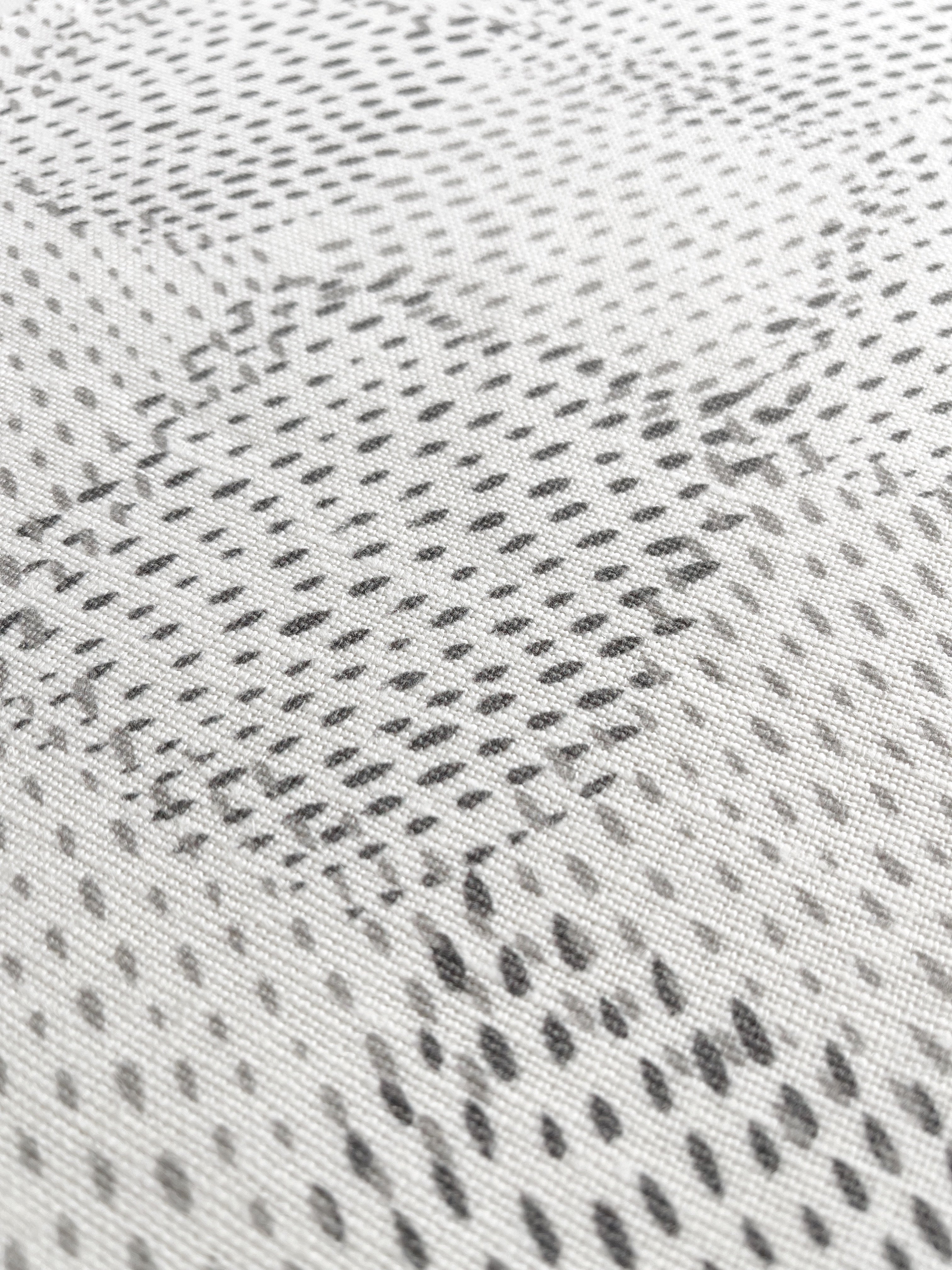 Speckled Check pillow in Charcoal – close-up of natural linen and pattern from the Fauna Collection