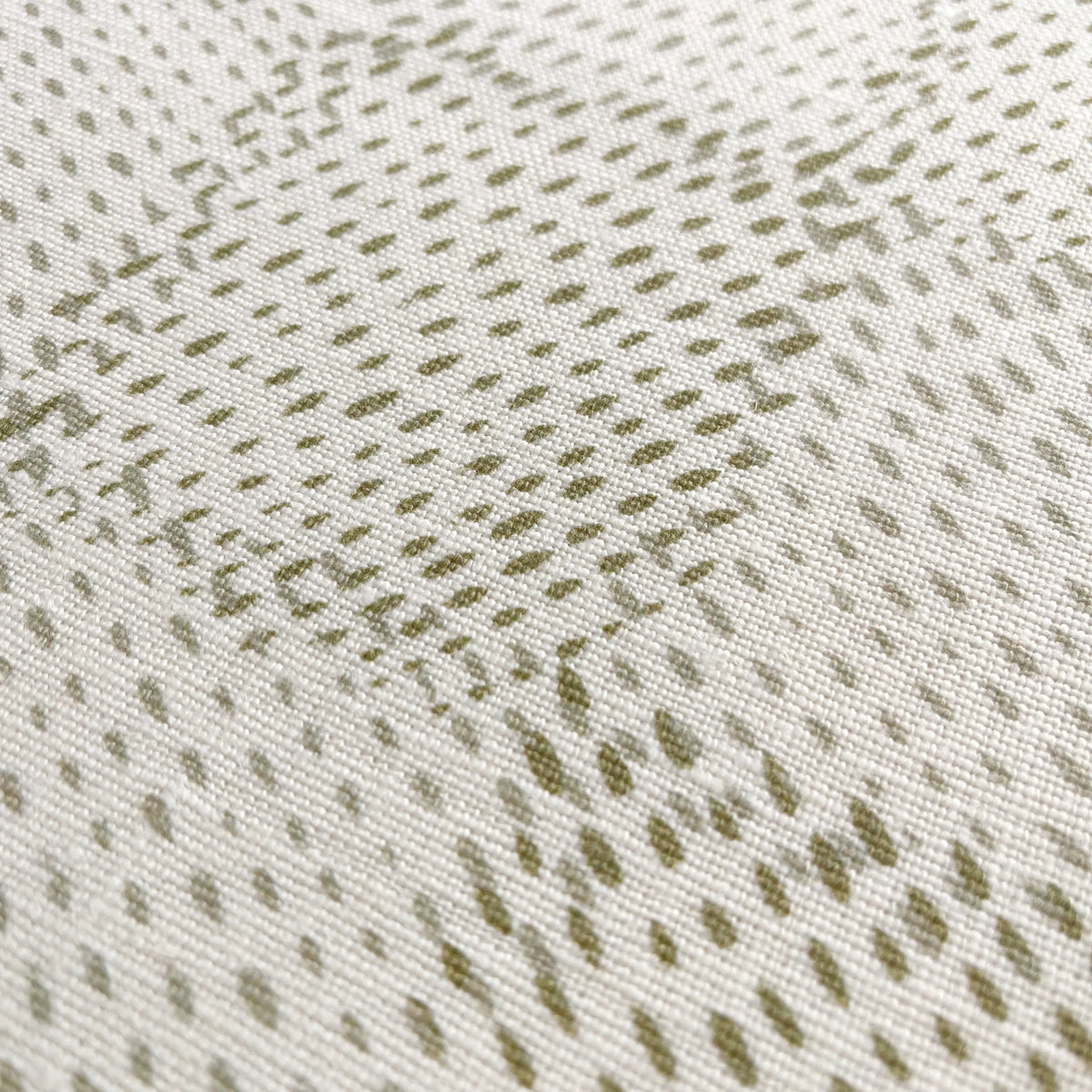 Speckled Check Chive pillow by Emily Daws styled in an interior — Fauna Collection