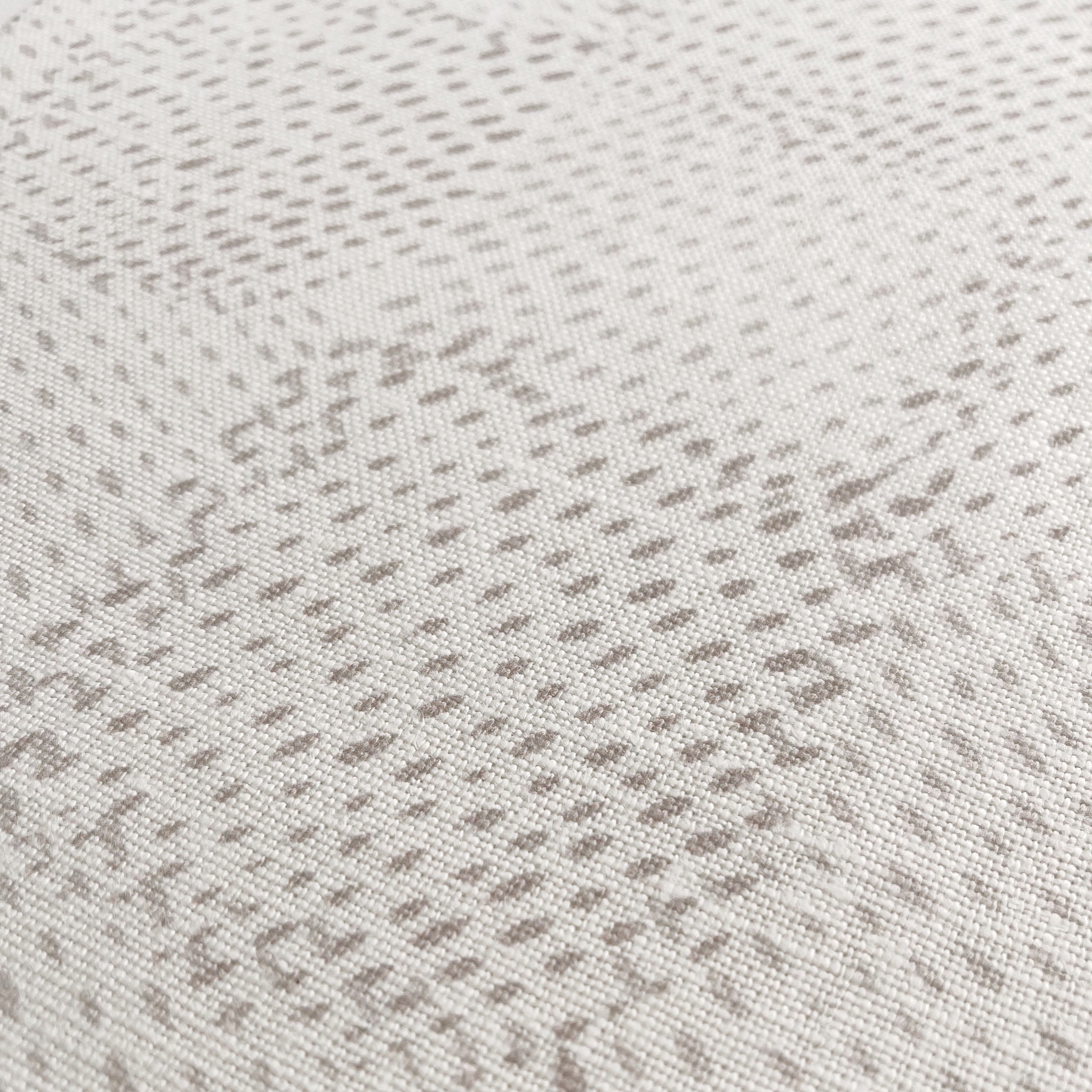 Speckled Check pillow in Sesame – close-up of natural linen and pattern from the Fauna Collection