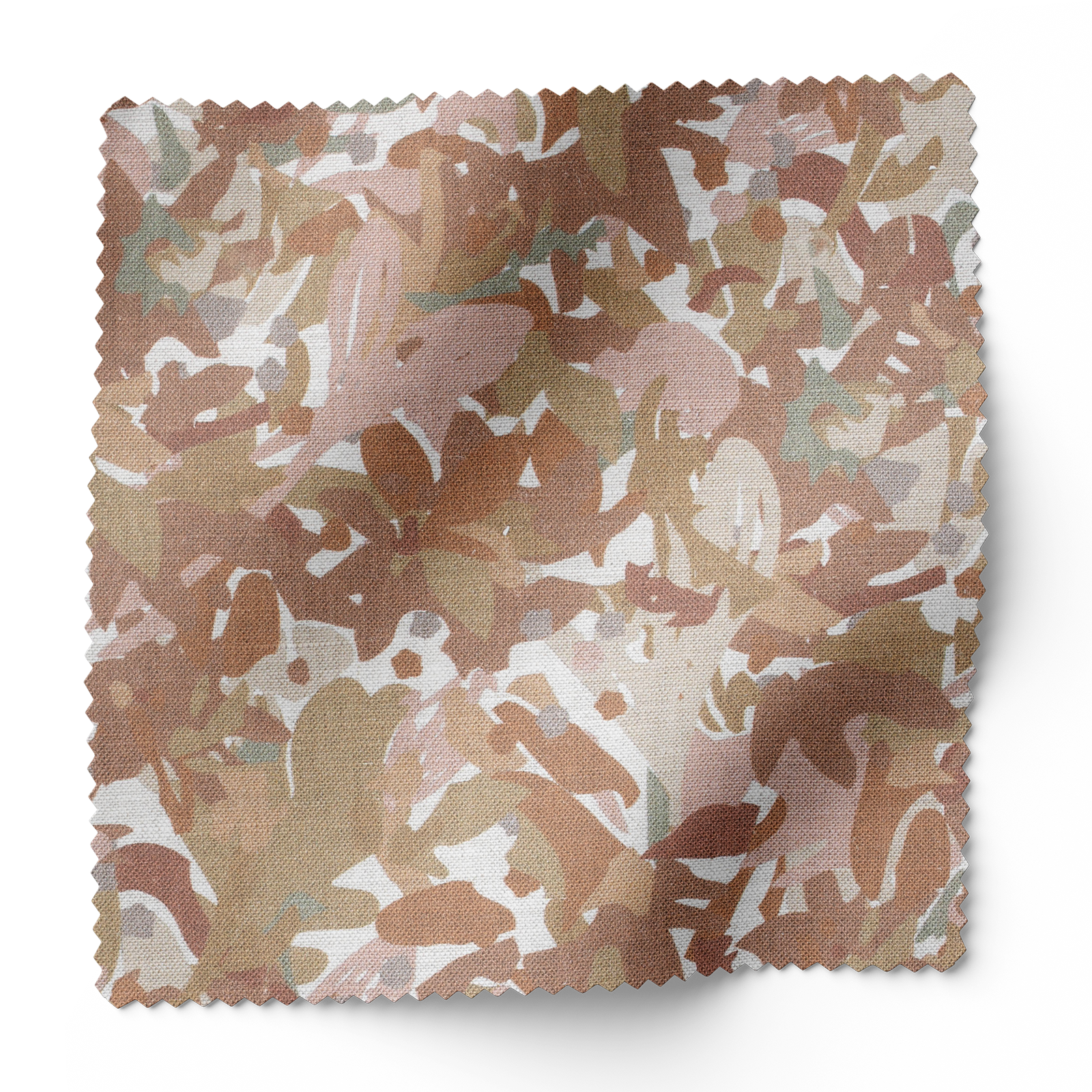 Thicket fabric swatch in Autumn by Emily Daws — 6x6 Belgian linen sample, Flora Collection