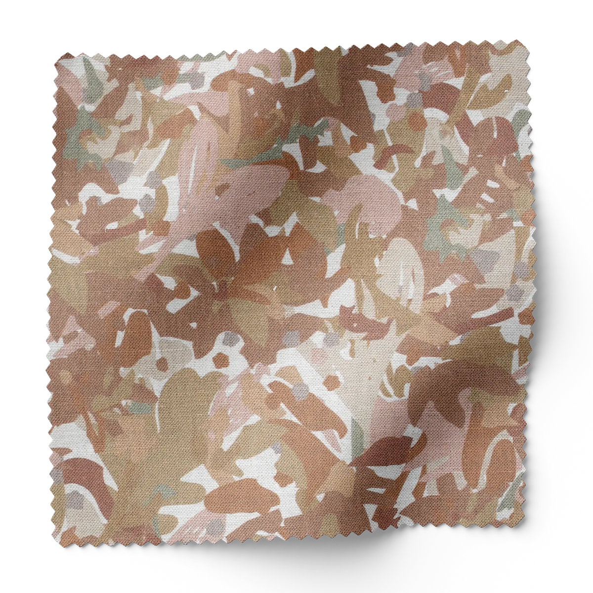 Thicket fabric swatch in Autumn by Emily Daws — 6x6 Belgian linen sample, Flora Collection