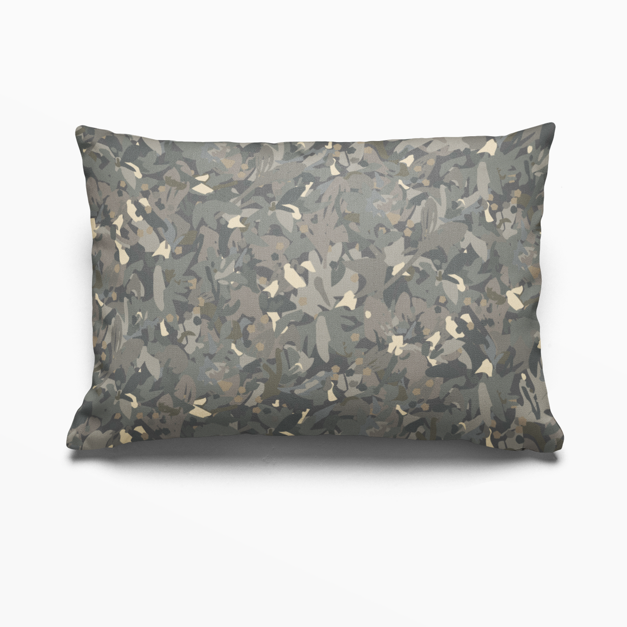 Thicket pillow in Shale by Emily Daws – lumbar pillow for beds or benches in a soft country interior