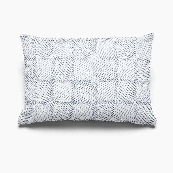 Speckled Check Pillow in Topaz