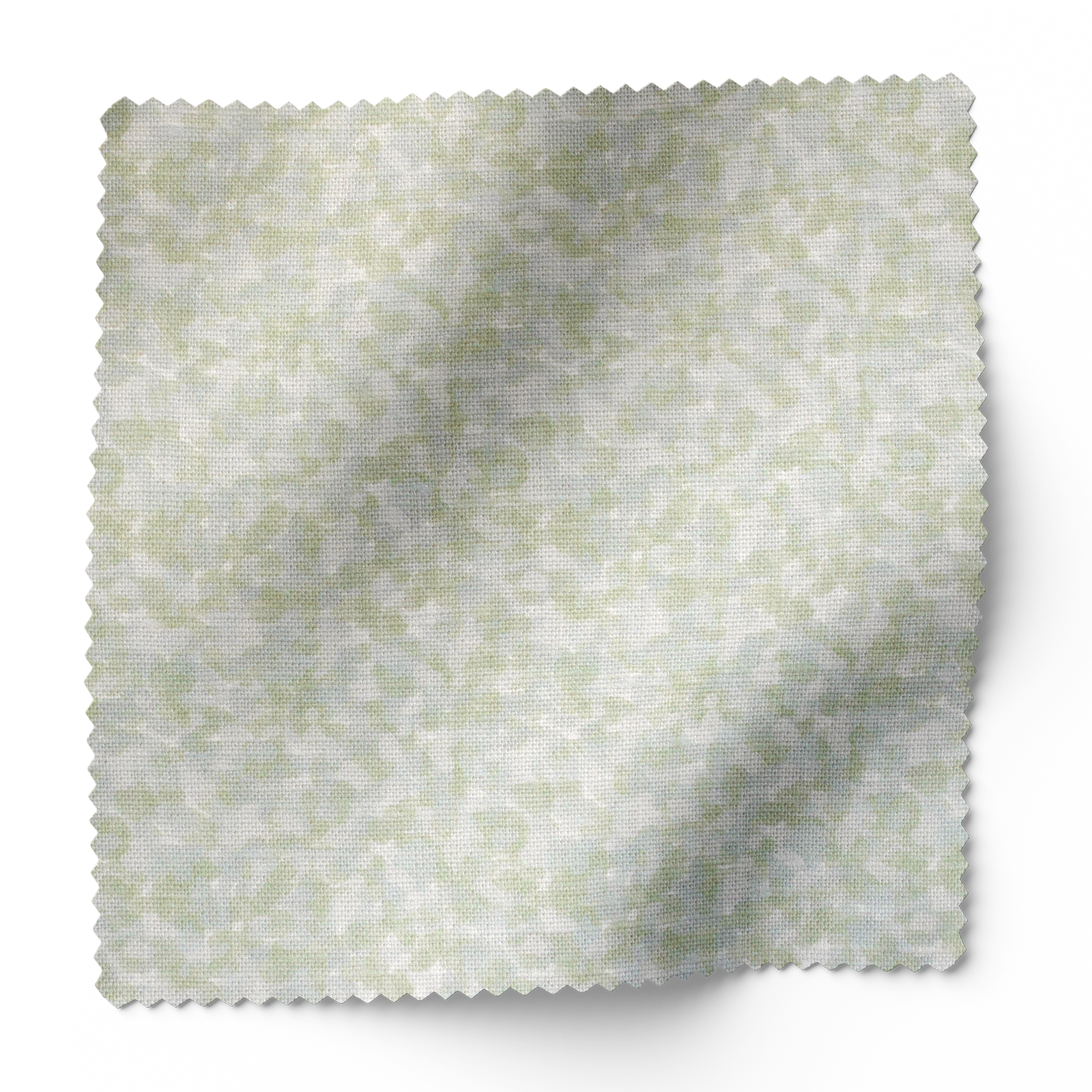 Tortoise fabric in Honeydew by Emily Daws – forest-inspired swatch with dotted and organic motifs