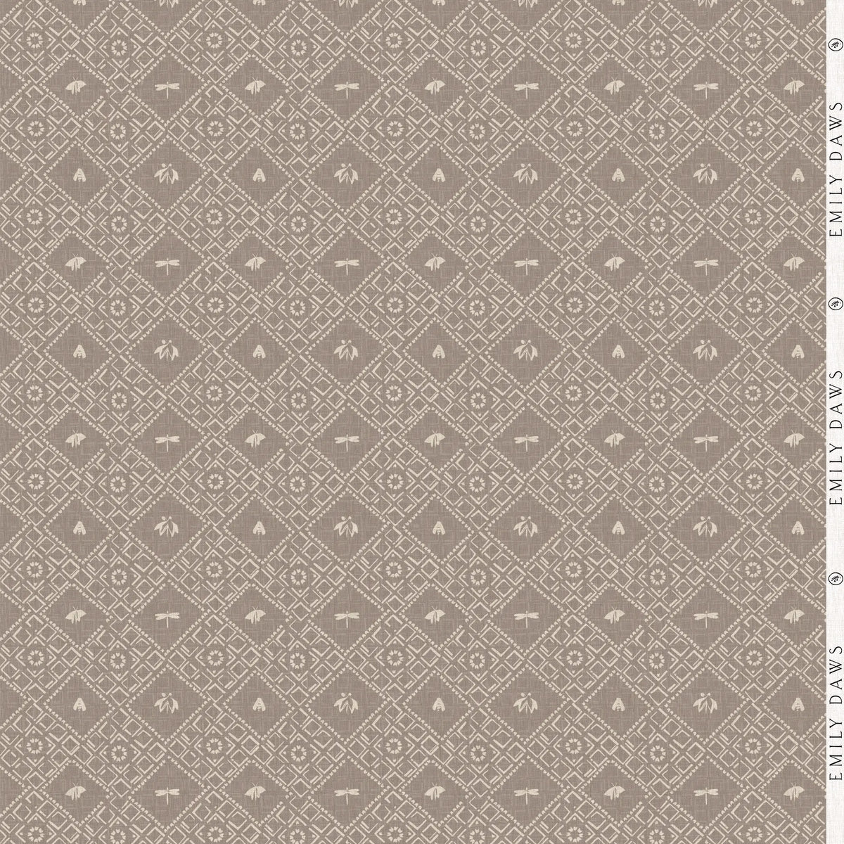 Americana Camomile fabric by Emily Daws — Fauna Collection, available by the yard for drapery and upholstery