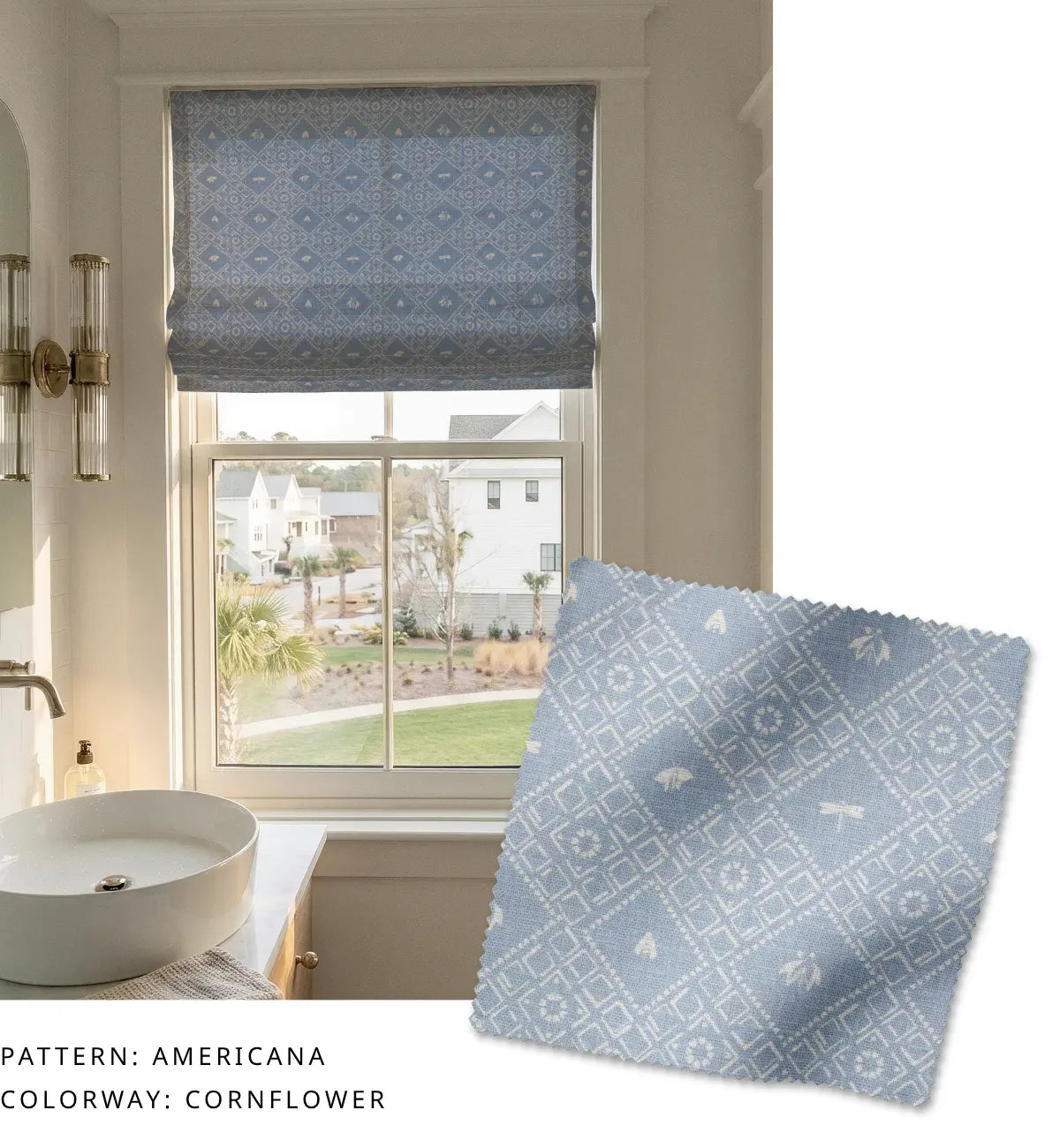 Americana Fabric in Cornflower