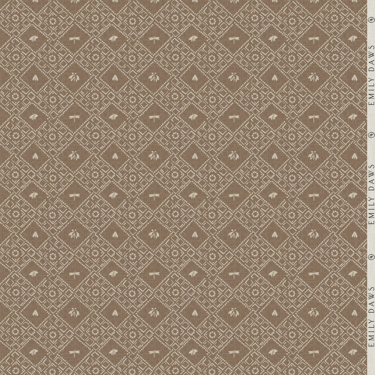 Americana Cumin fabric by Emily Daws — Fauna Collection, available by the yard for drapery and upholstery