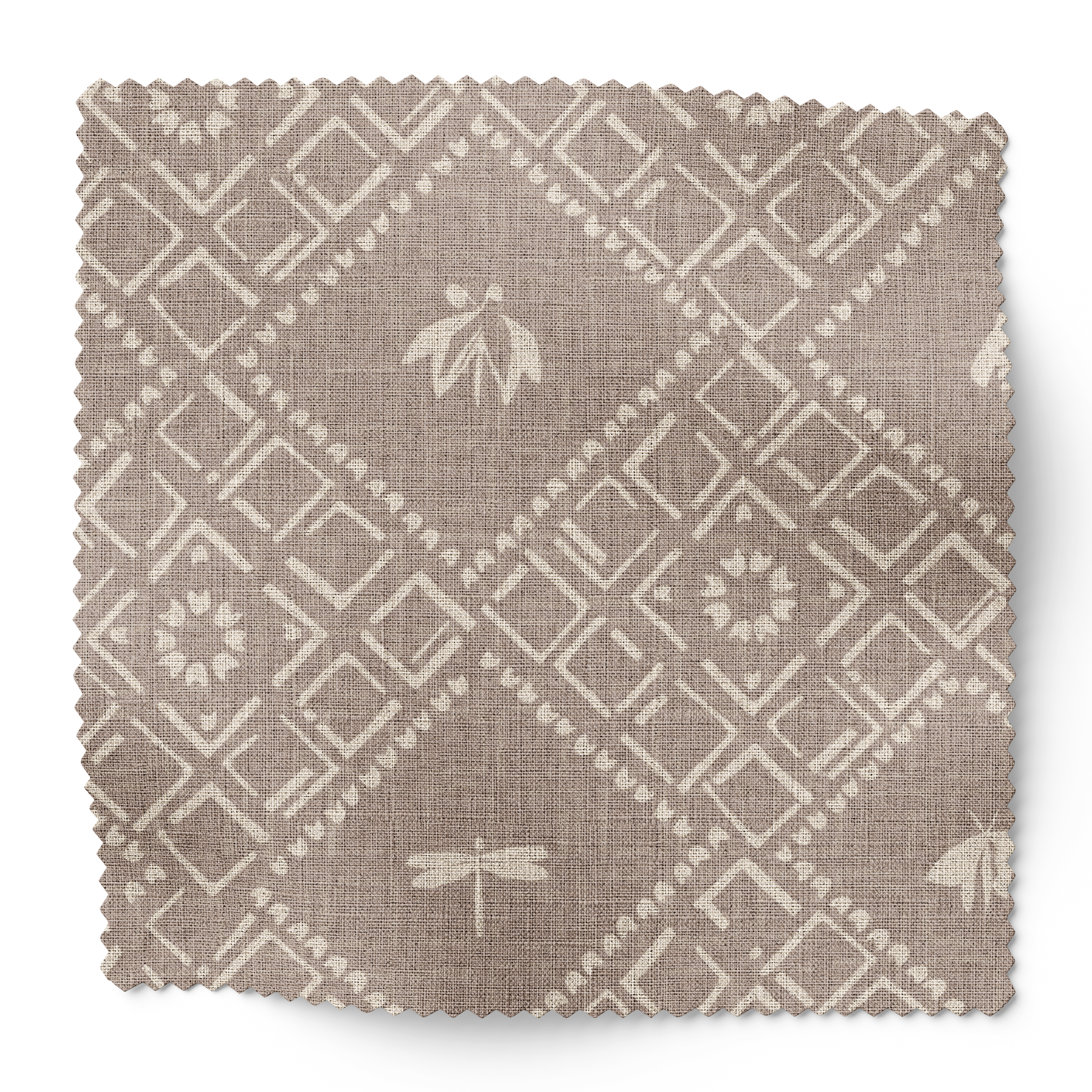 Americana fabric swatch in Camomile by Emily Daws β 6x6 Belgian linen sample, Fauna Collection