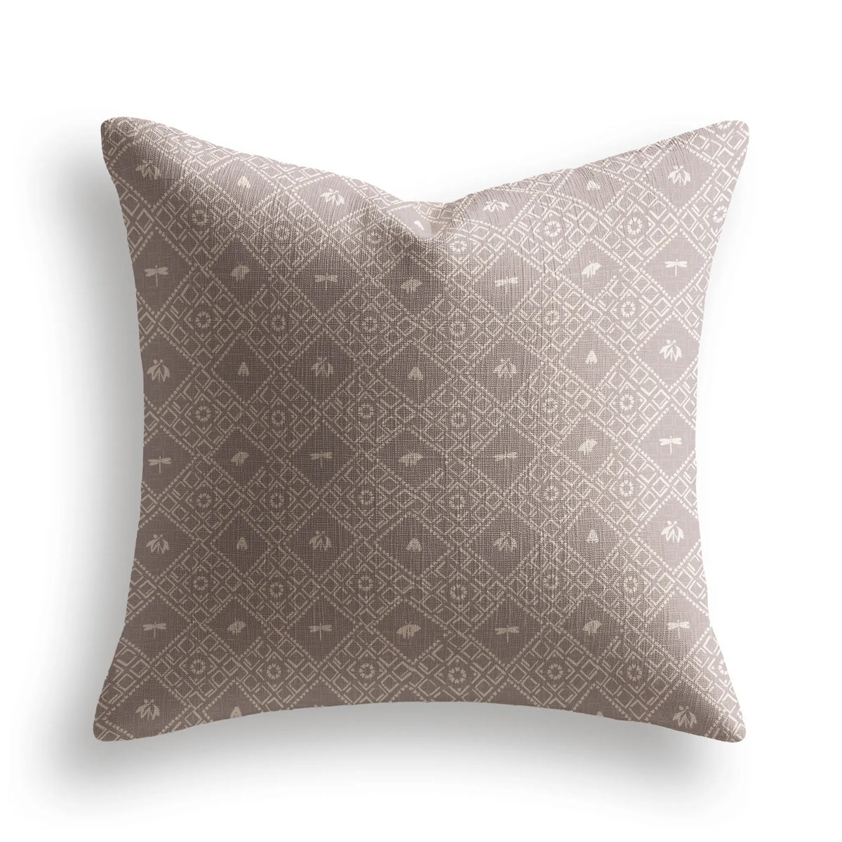 Americana Throw Pillow in Camomile by Emily Daws — Fauna Collection, made-to-order on Belgian linen