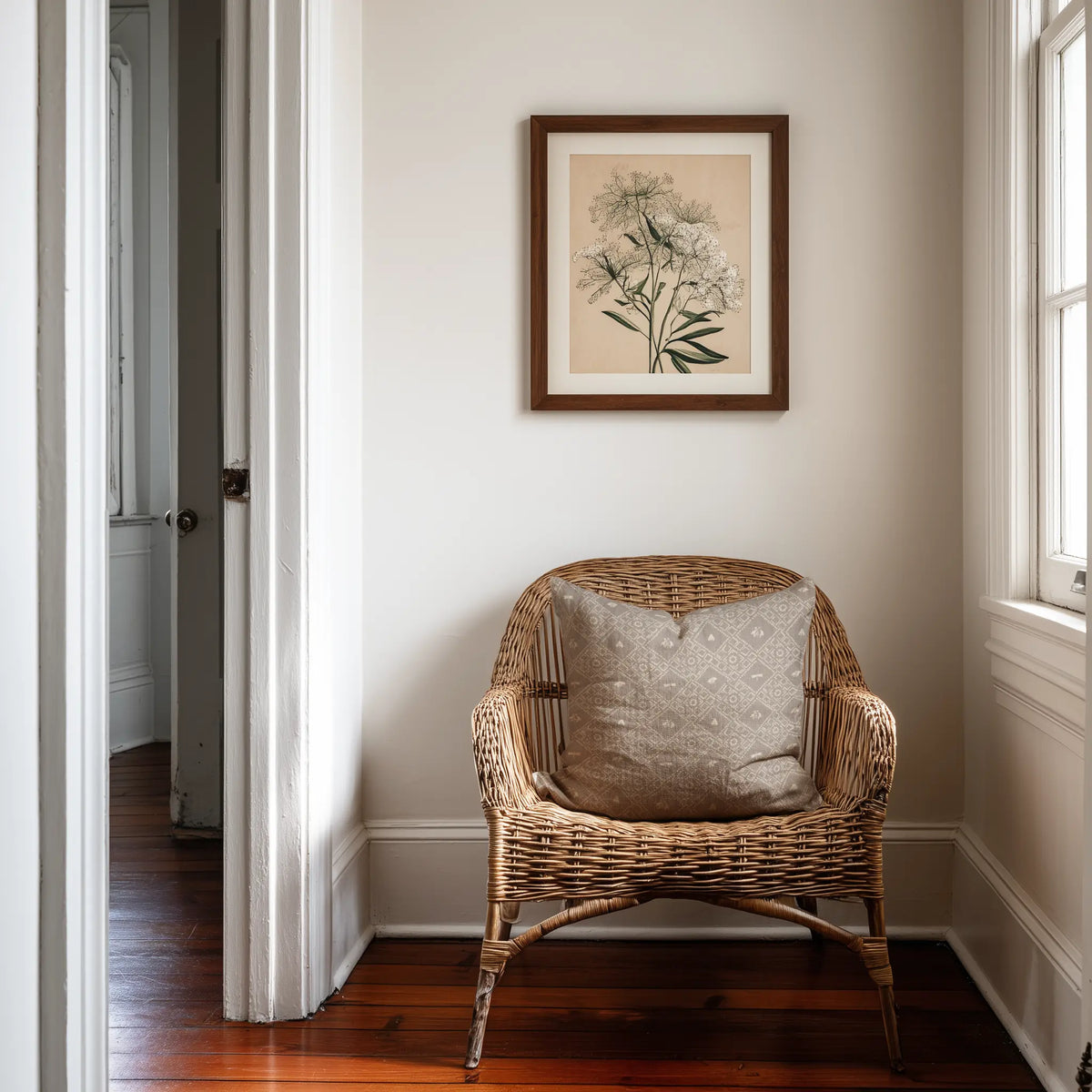 Americana fabric in Camomile by Emily Daws styled in an interior — Fauna Collection