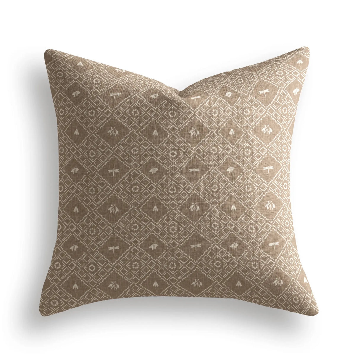 Americana Throw Pillow in Cumin by Emily Daws — Fauna Collection, made-to-order on Belgian linen