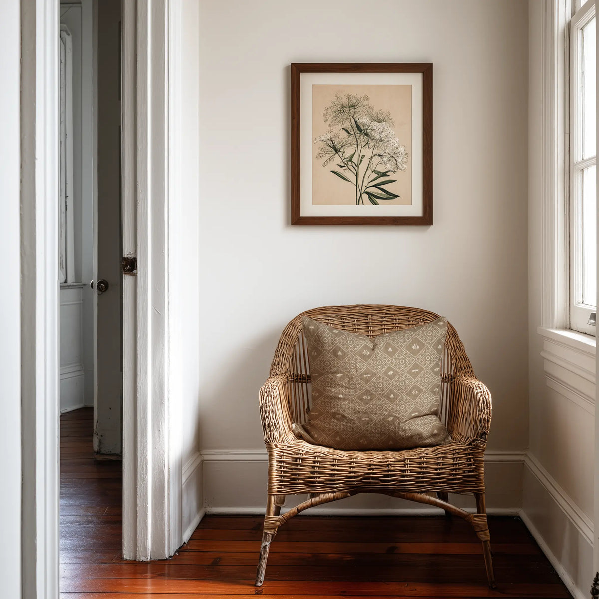 Americana fabric in Cumin by Emily Daws styled in an interior β Fauna Collection