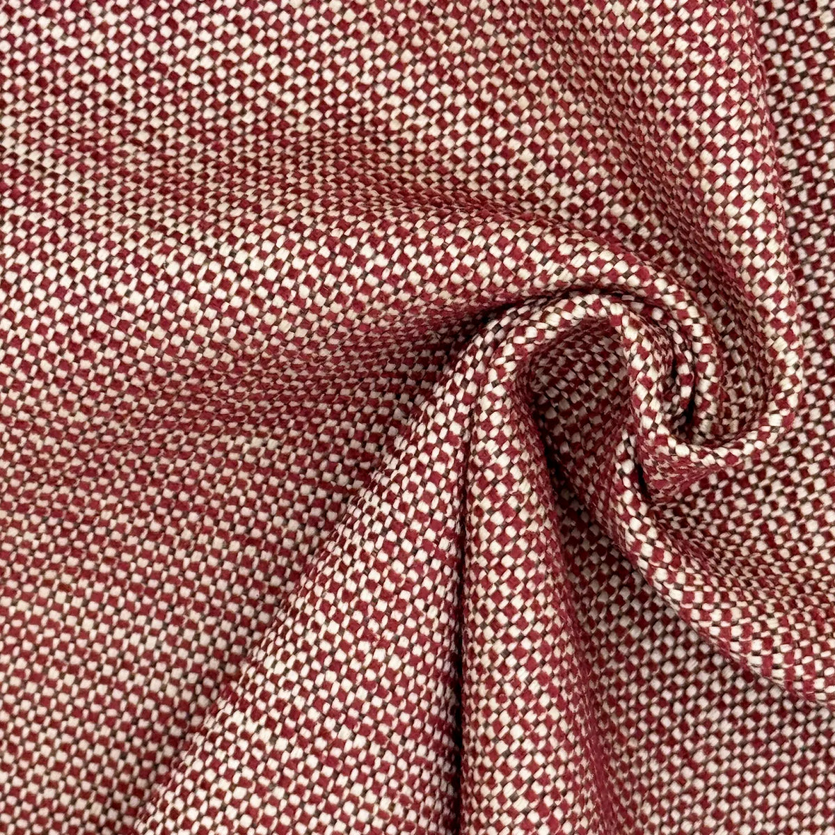 Basketweave Fabric in Garnet