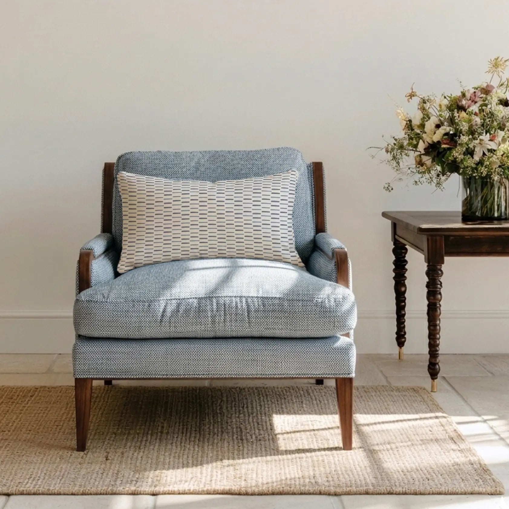 Basketweave Fabric in Mariner