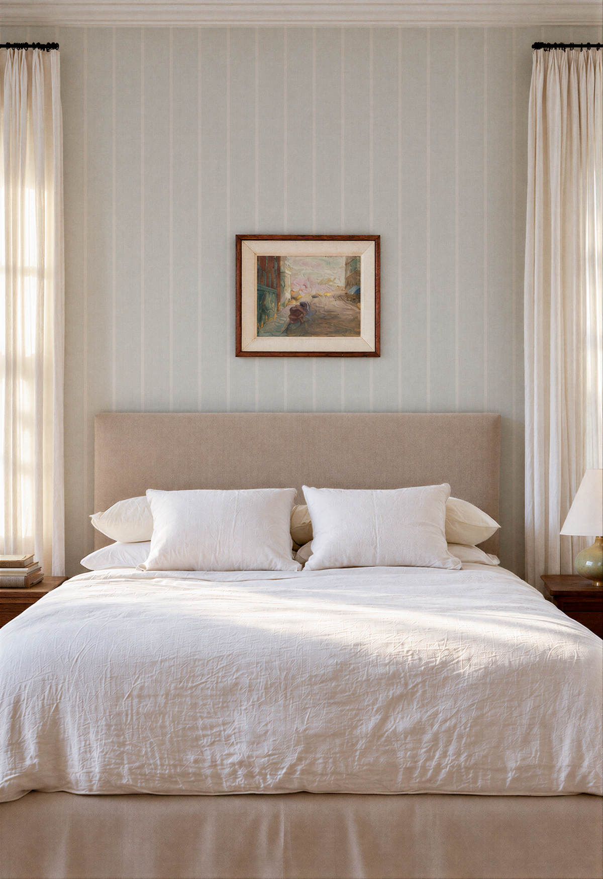 Sandbar Wallpaper in Pale Blue