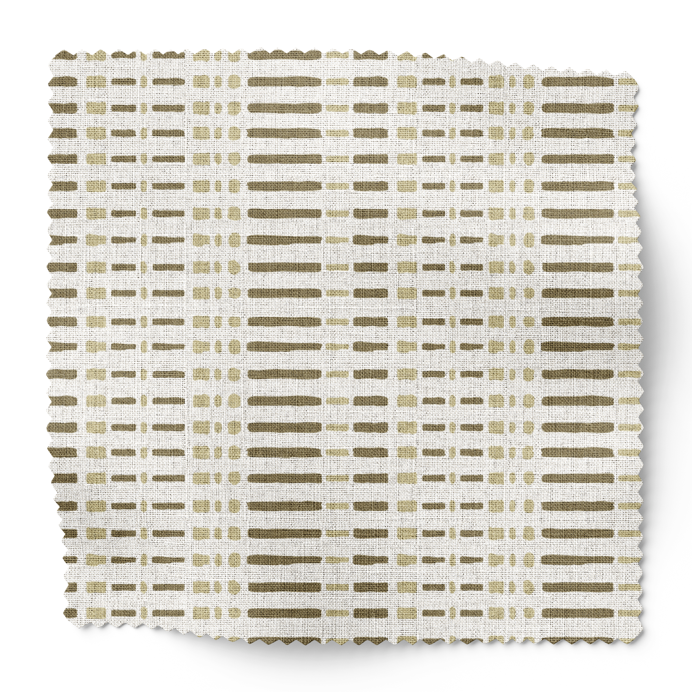 Birch fabric swatch in Bamboo by Emily Daws β 6x6 Belgian linen sample, Flora Collection