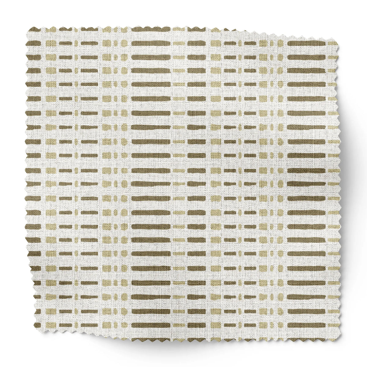 Birch fabric swatch in Bamboo by Emily Daws — 6x6 Belgian linen sample, Flora Collection