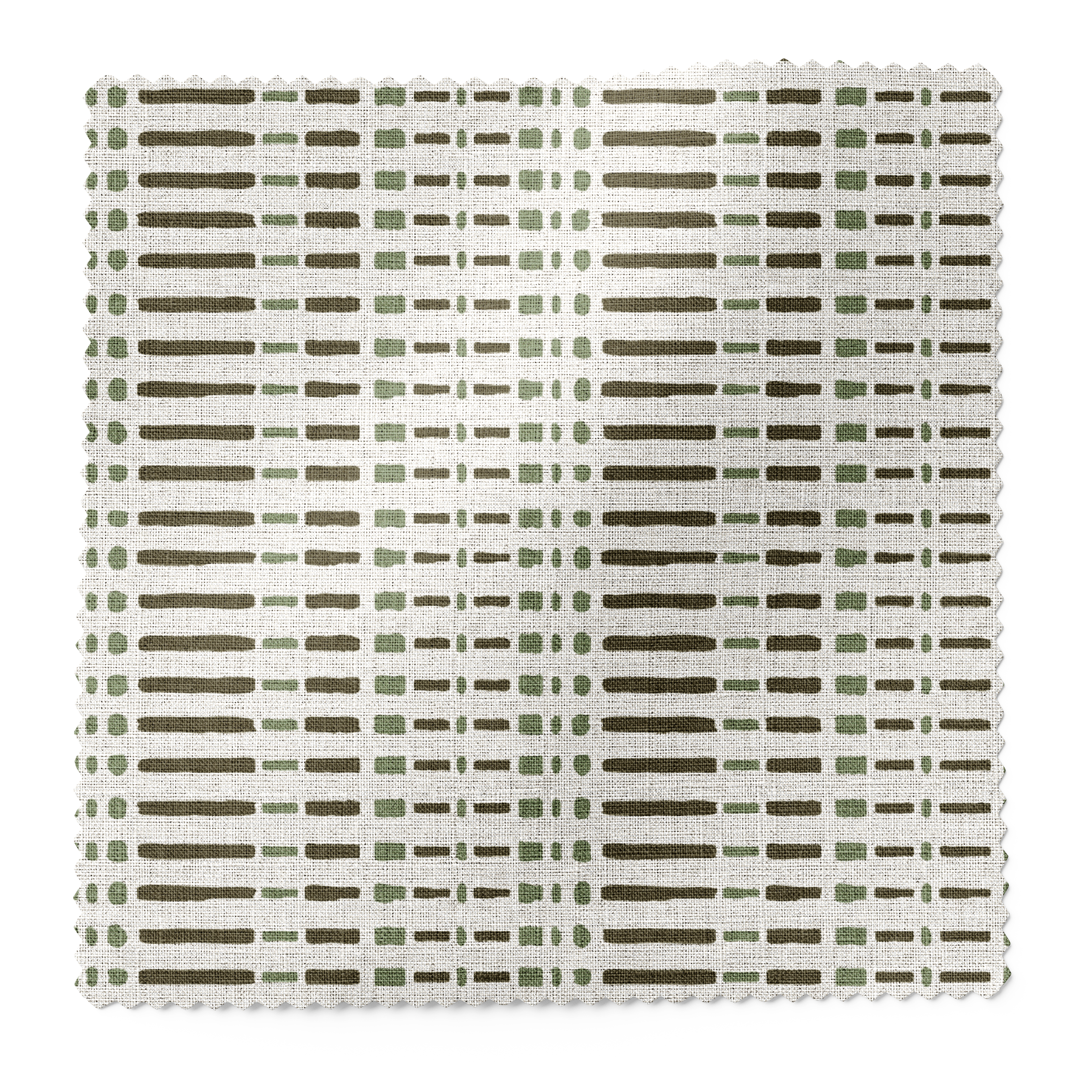 Birch fabric swatch in Evergreen by Emily Daws β 6x6 Belgian linen sample, Flora Collection