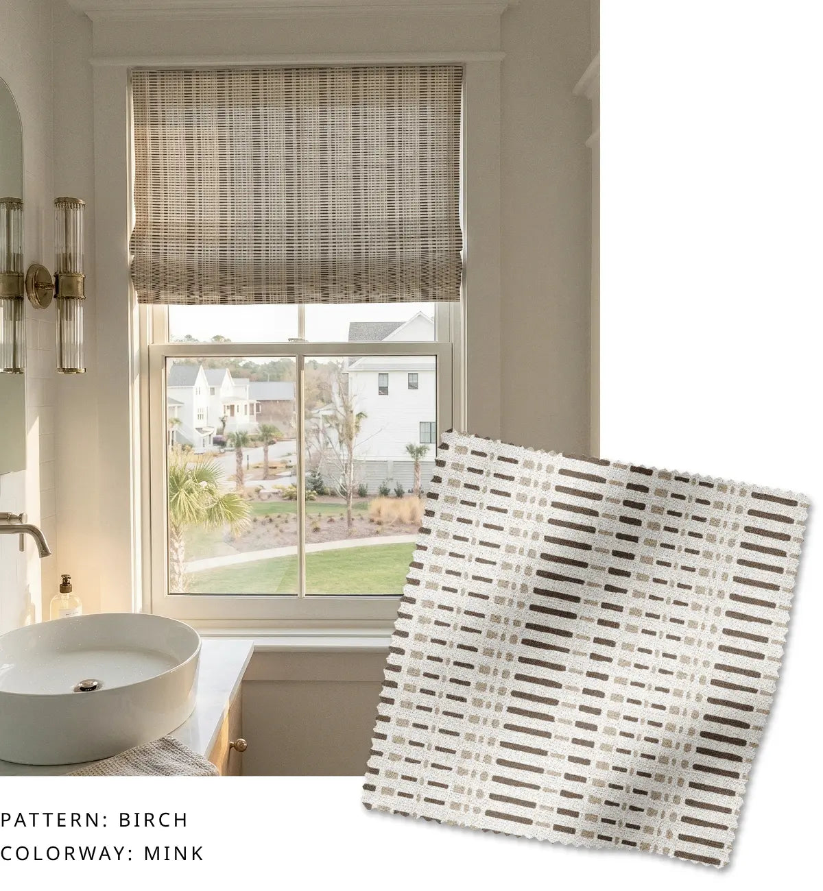 Birch Fabric in Mink