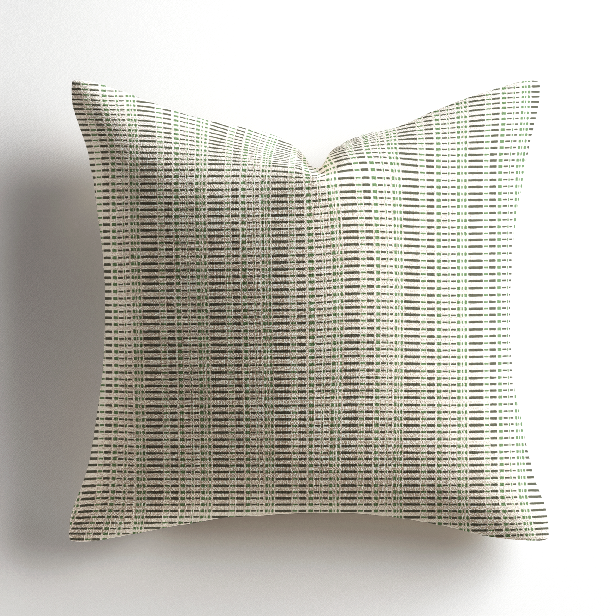 Boutique designer linen throw pillow by Emily Daws featuring Birch Evergreen, a southern inspired, small-batch piece crafted in the USA and available in the Charleston Showroom.