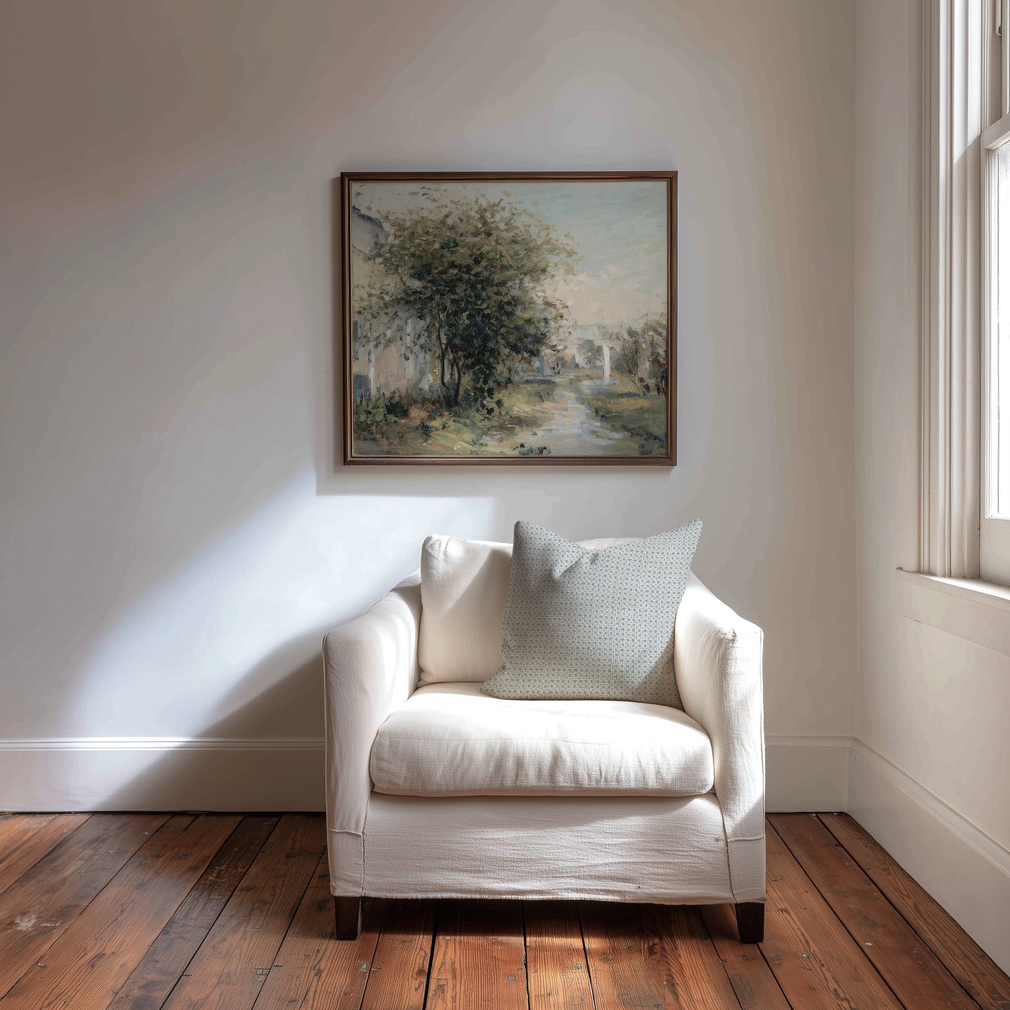 Carolina Rice Pillow in Chambray