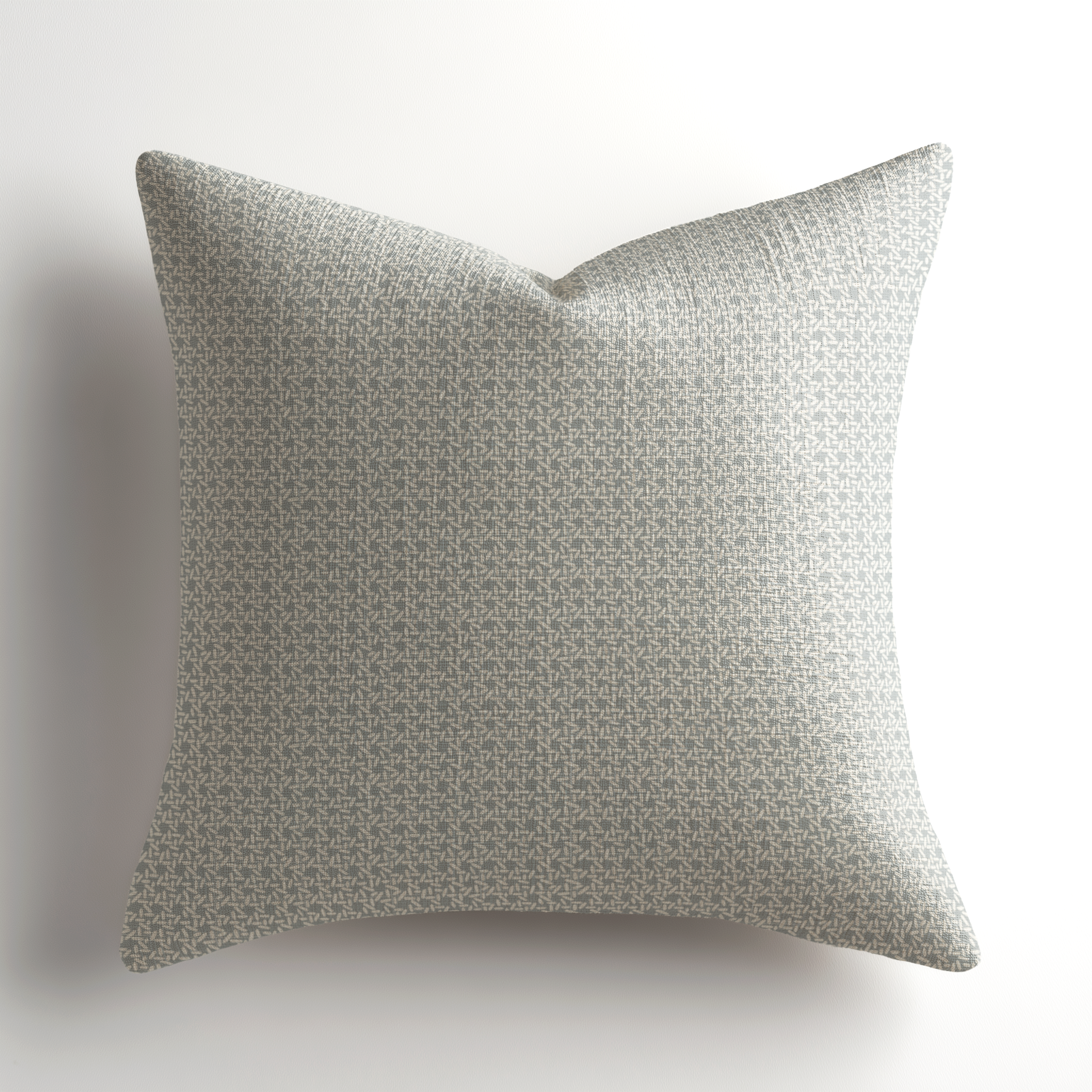 Premium artful accent pillow in Carolina Rice Chambray by Emily Daws, a small-batch, Charleston-made designer throw pillow crafted for luxury interiors and professional designers.