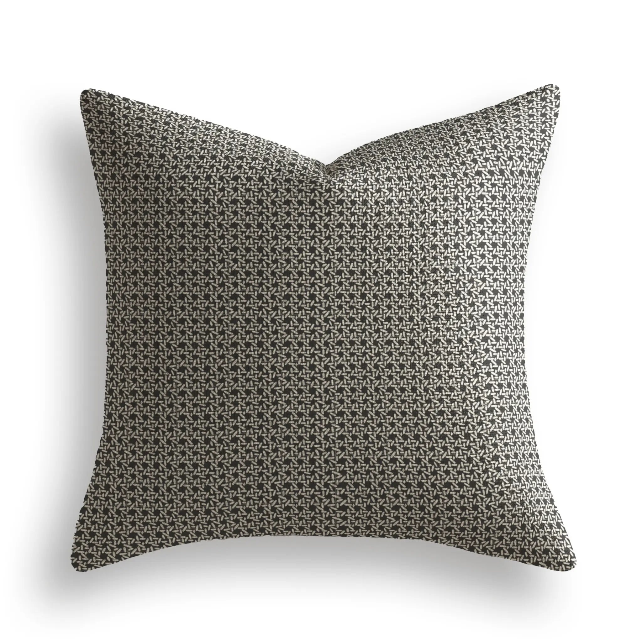 Carolina Rice Throw Pillow in Onyx by Emily Daws — Charleston Collection, made-to-order on Belgian linen
