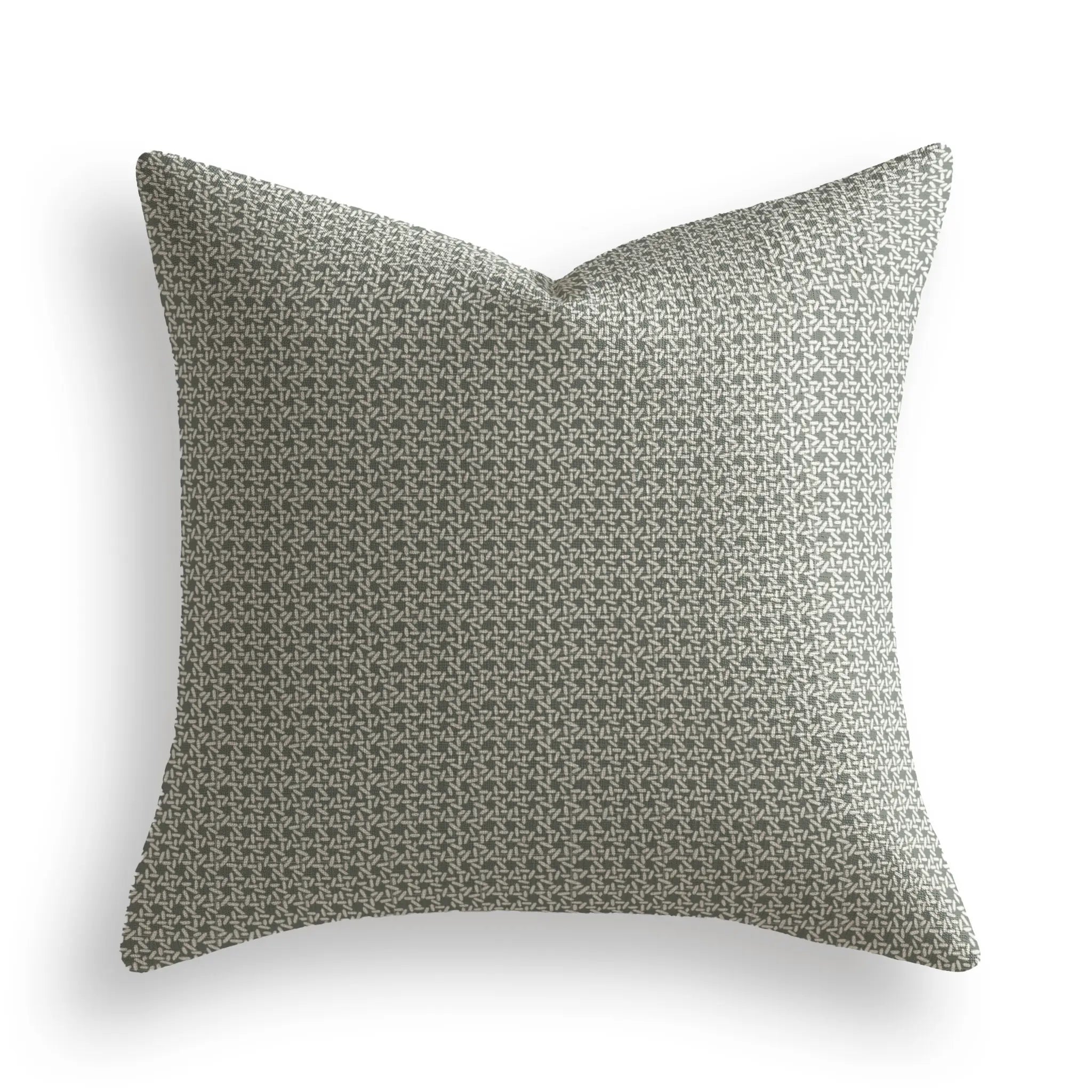 Carolina Rice Throw Pillow in Pine by Emily Daws — Charleston Collection, made-to-order on Belgian linen