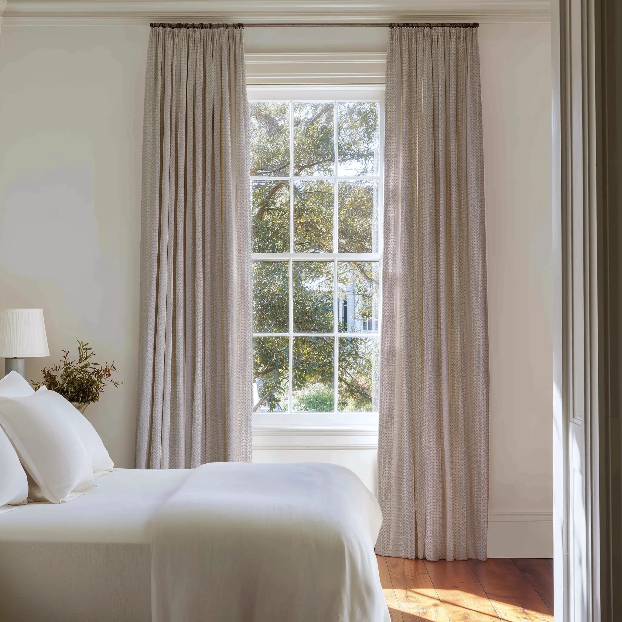 Carolina Rice Blush fabric by Emily Daws — Charleston Collection, available by the yard for drapery and upholstery