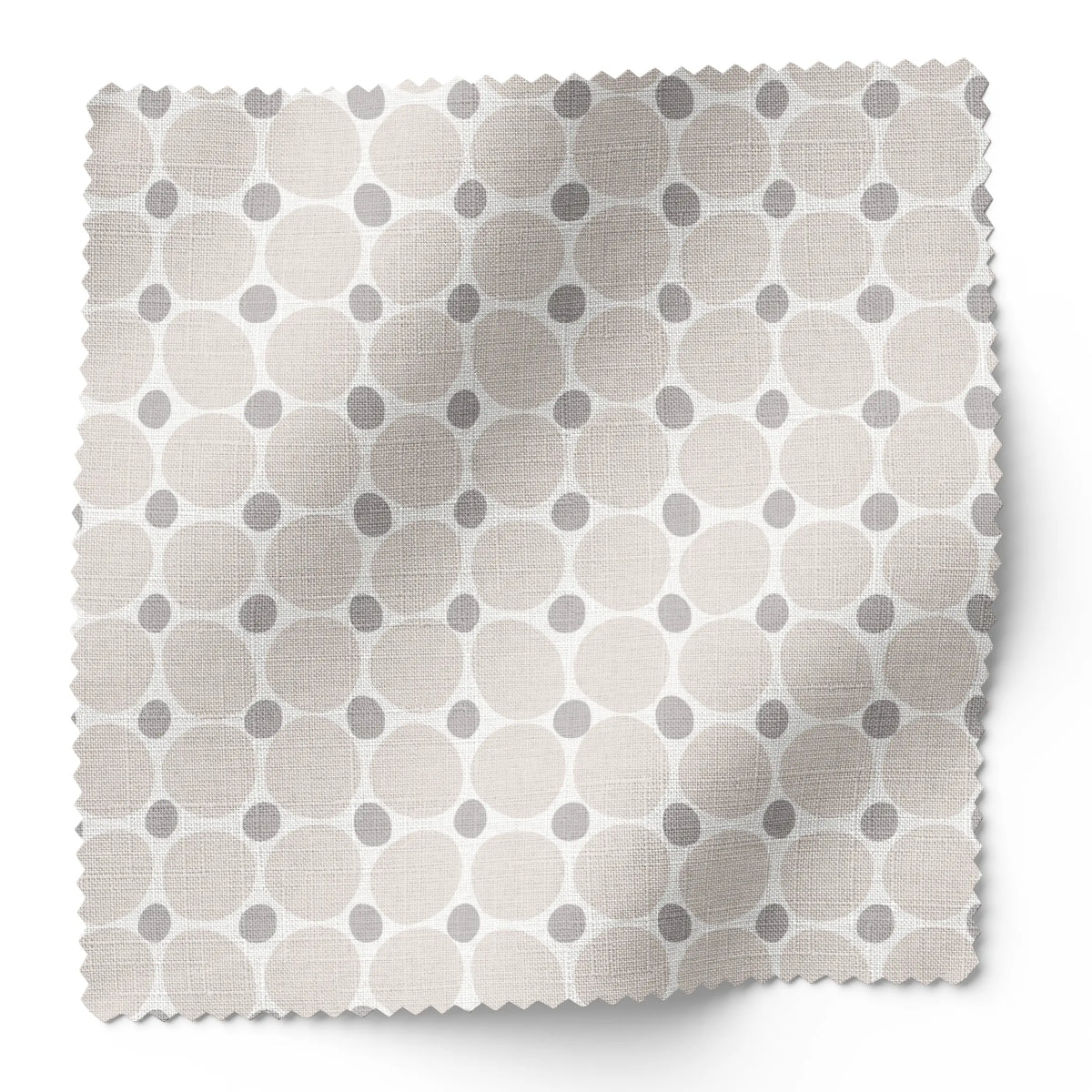 Cobblestone fabric swatch in Buff by Emily Daws — 6x6 Belgian linen sample, Charleston Collection