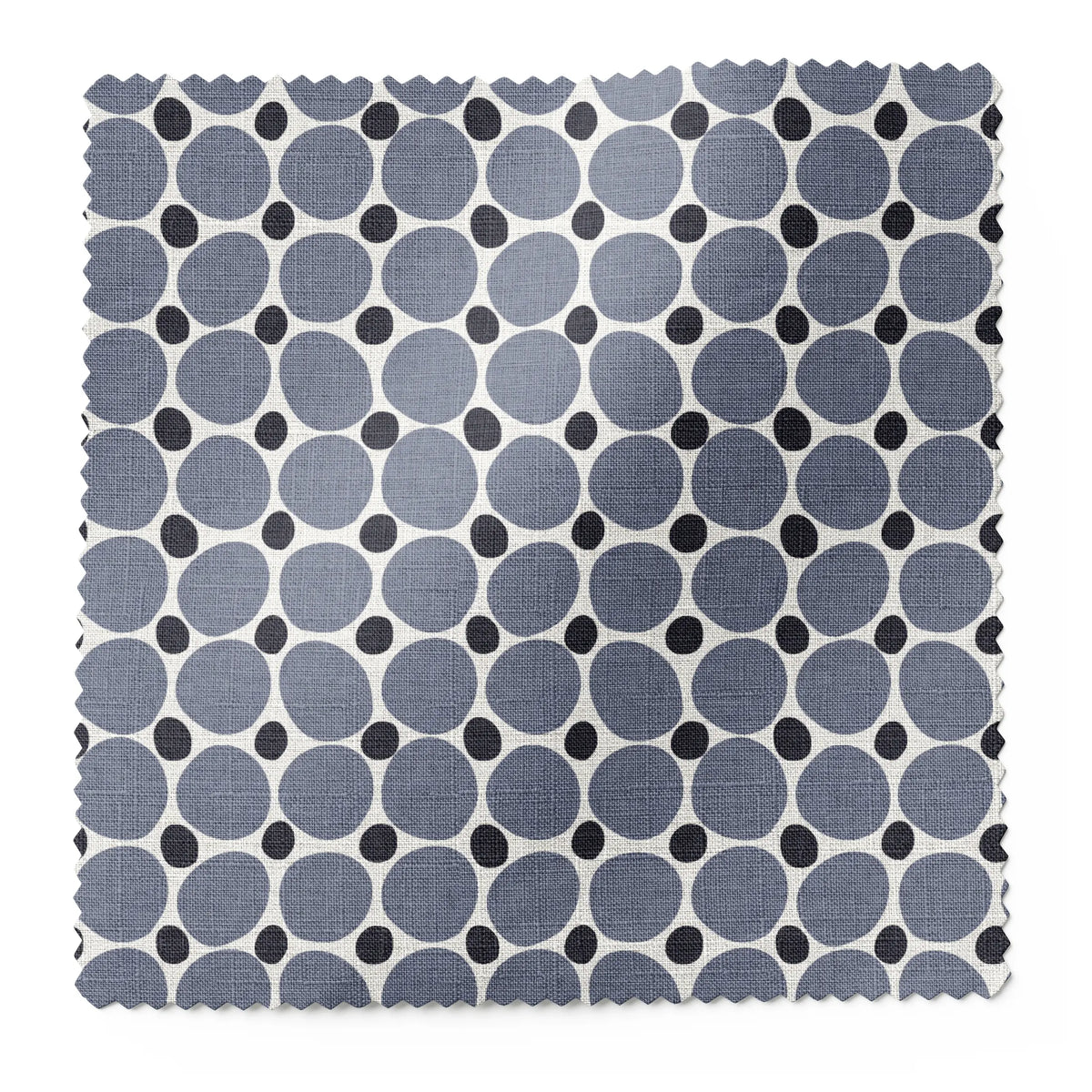 Cobblestone fabric swatch in Ink by Emily Daws — 6x6 Belgian linen sample, Charleston Collection