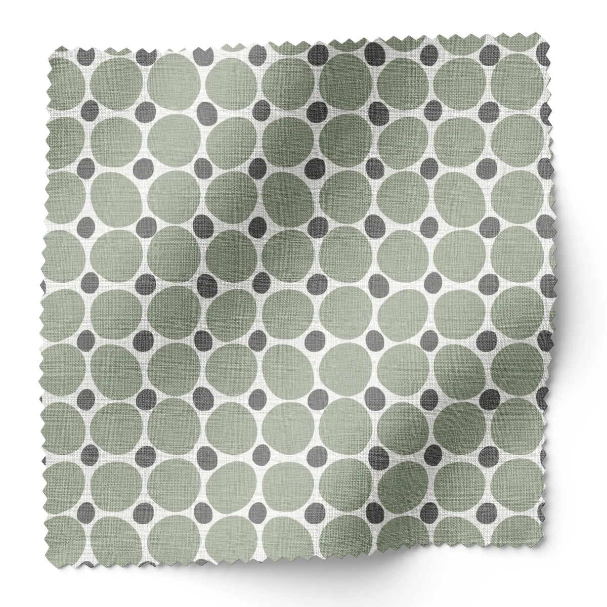 Cobblestone fabric swatch in Olive by Emily Daws — 6x6 Belgian linen sample, Charleston Collection
