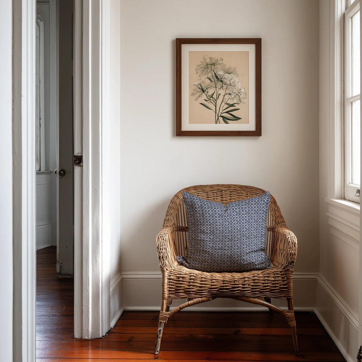 Emily Daws Cobblestone pillows in Ink β original pattern, feather and down insert