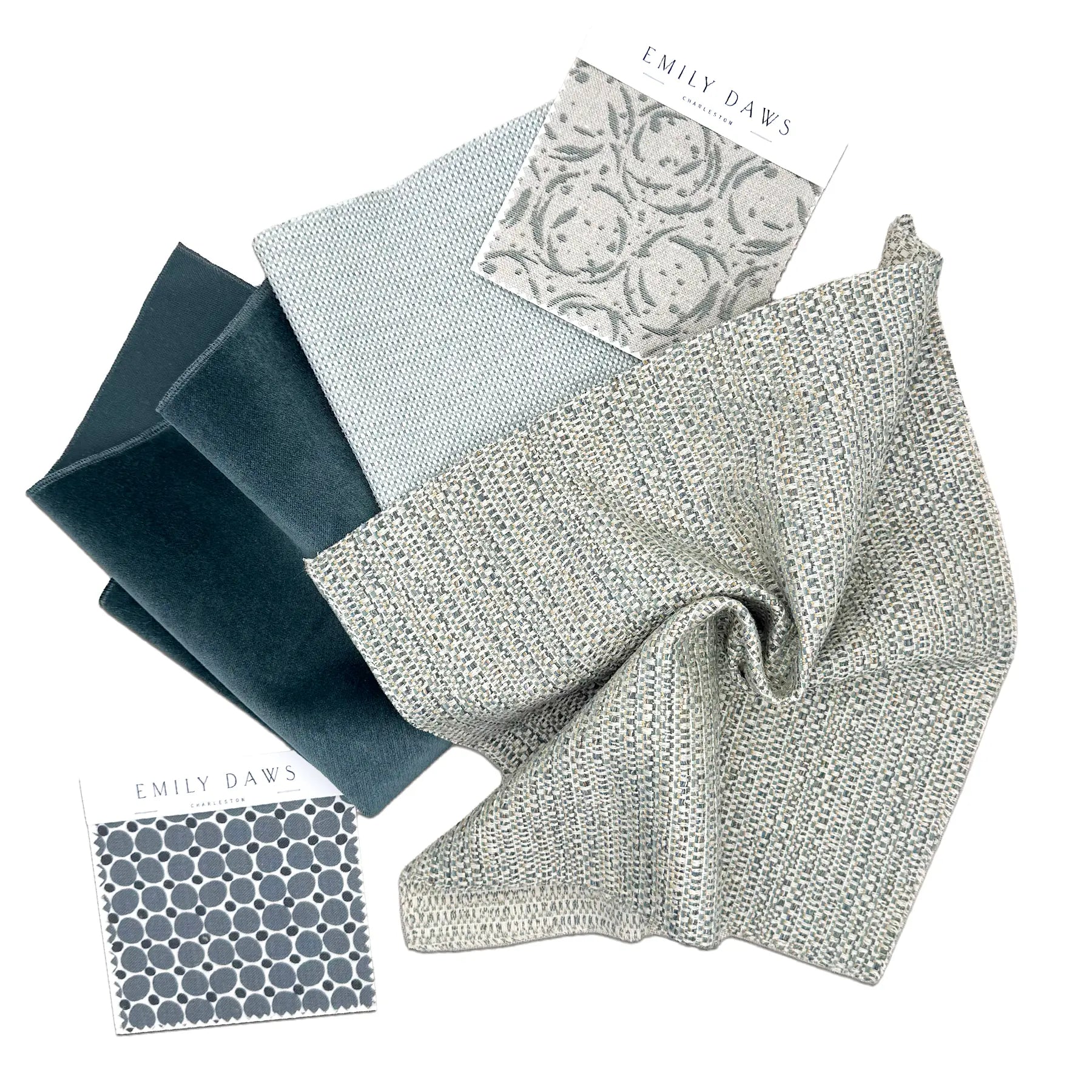 Tweed Fabric in Saltwater