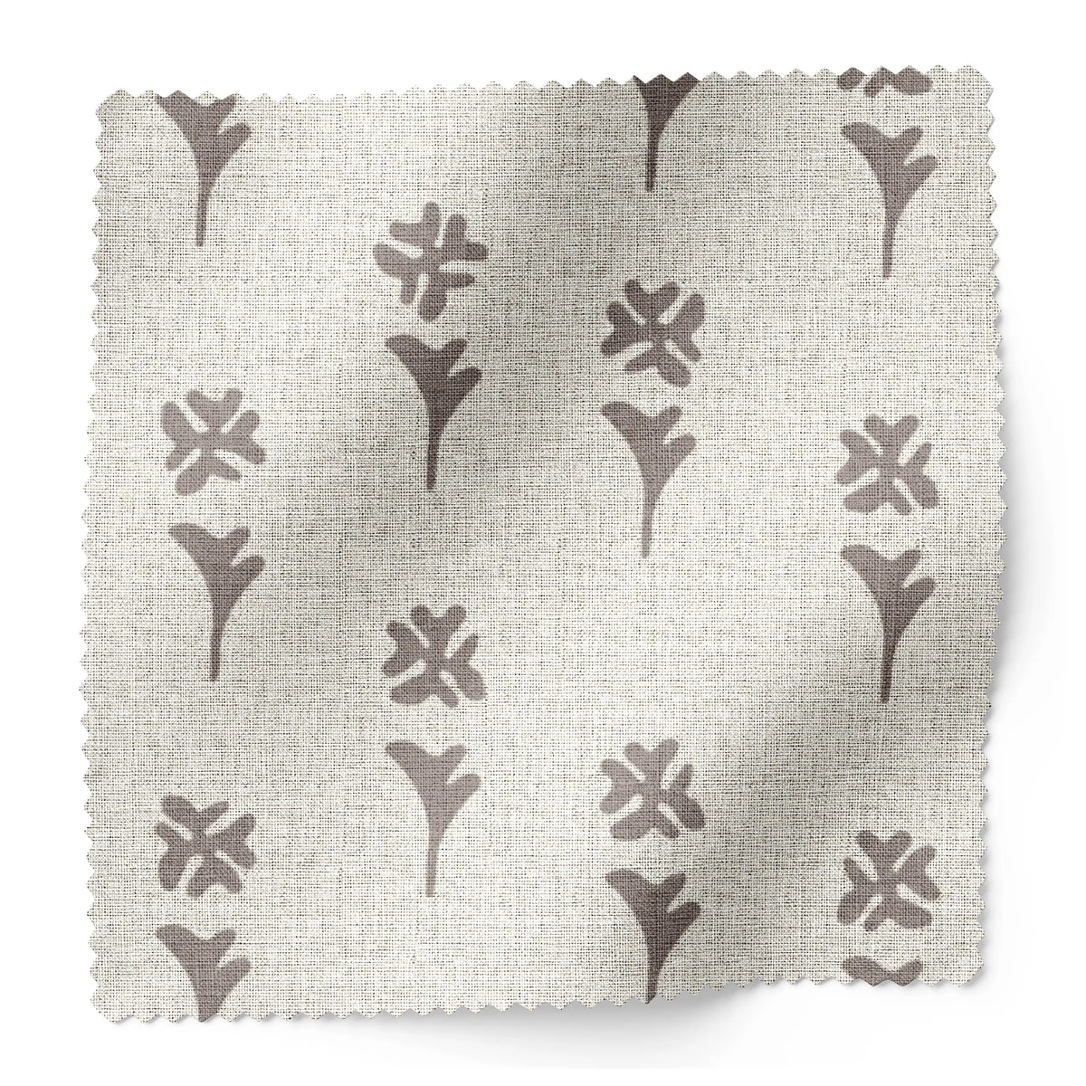 Daffodil fabric swatch in Dusk by Emily Daws — 6x6 Belgian linen sample, Flora Collection