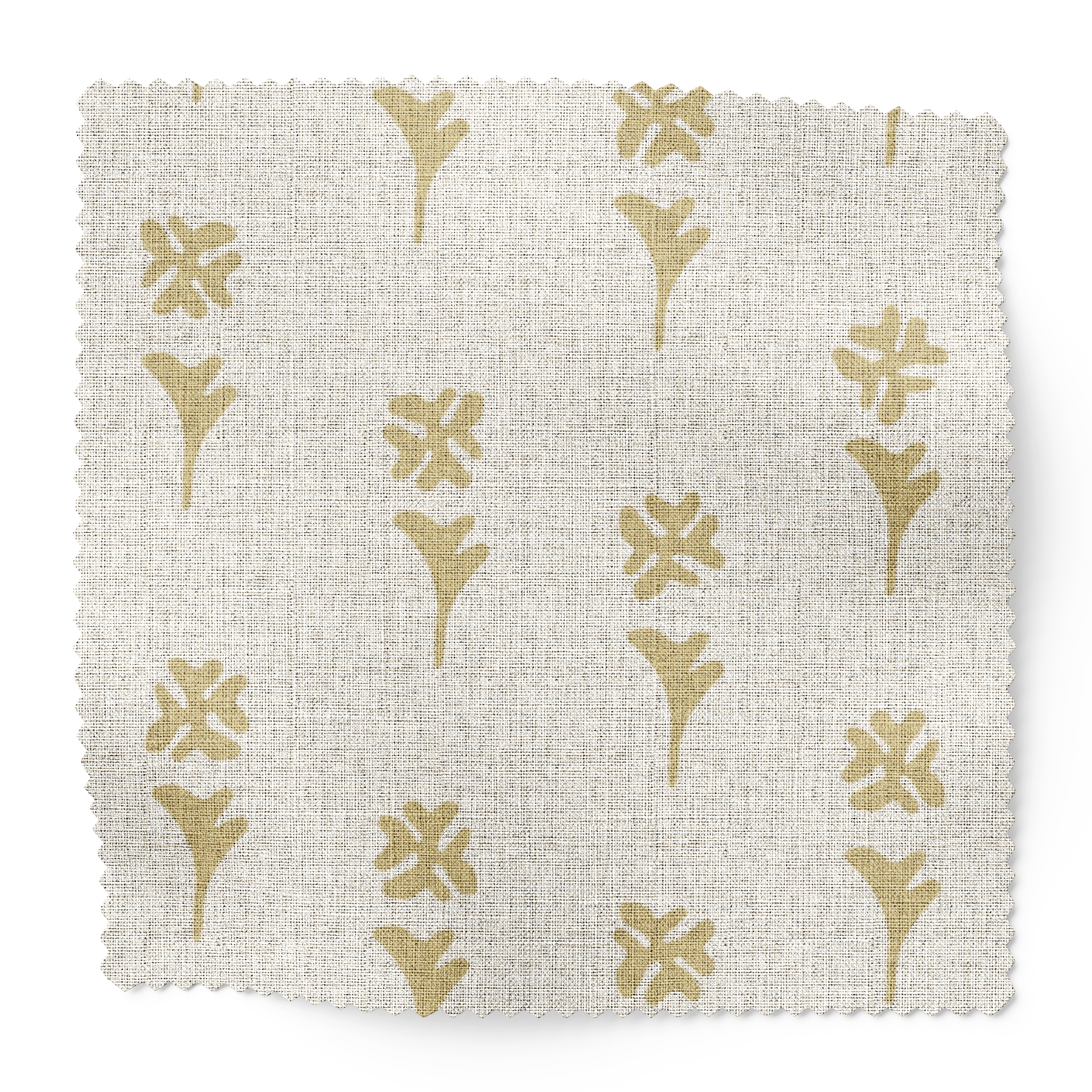 Daffodil fabric swatch in Tupelo by Emily Daws β 6x6 Belgian linen sample, Flora Collection