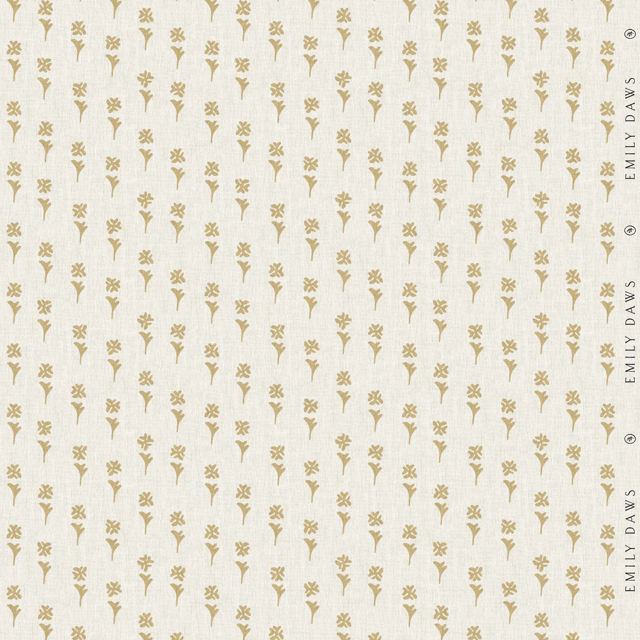 Daffodil Tupelo fabric by Emily Daws — Flora Collection, available by the yard for drapery and upholstery