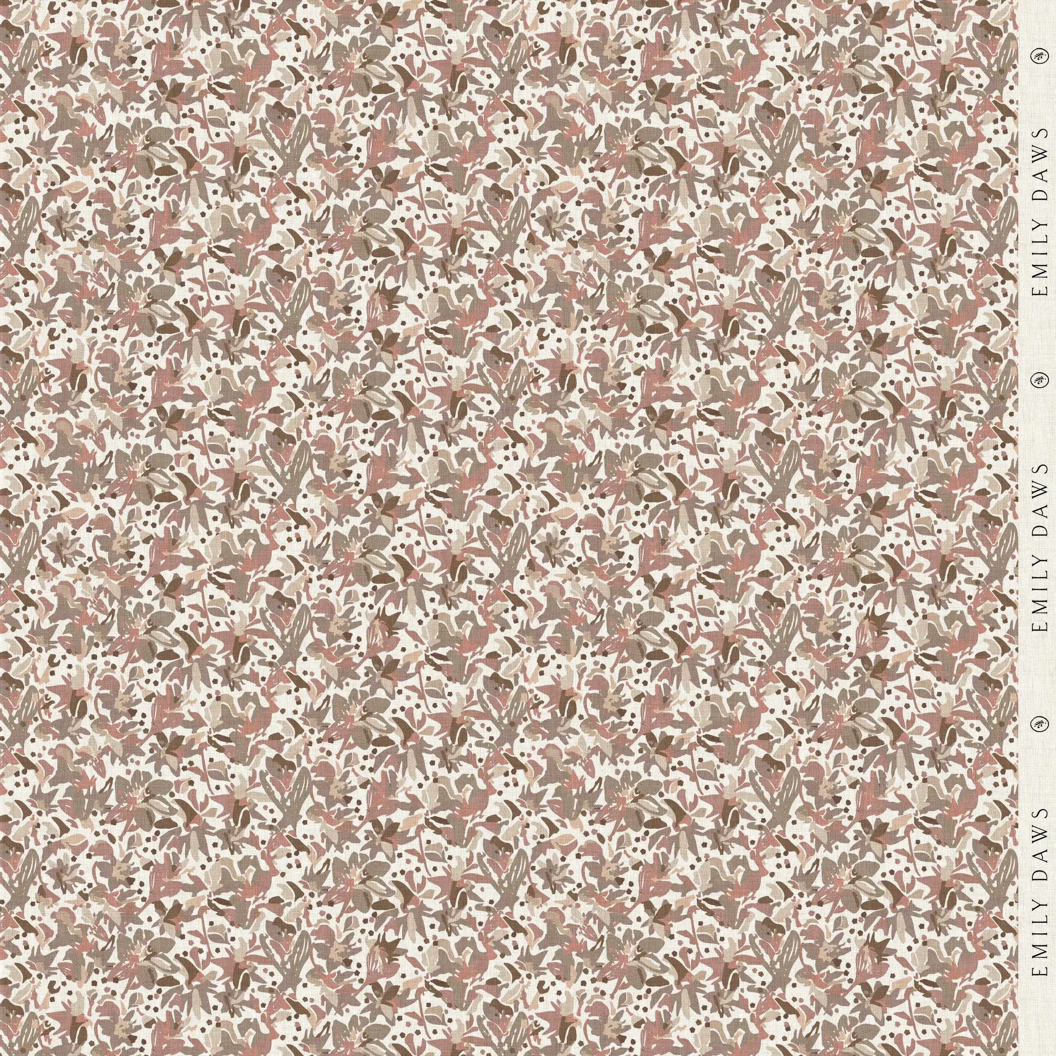 Eden Azalea fabric by Emily Daws β Flora Collection, available by the yard for drapery and upholstery