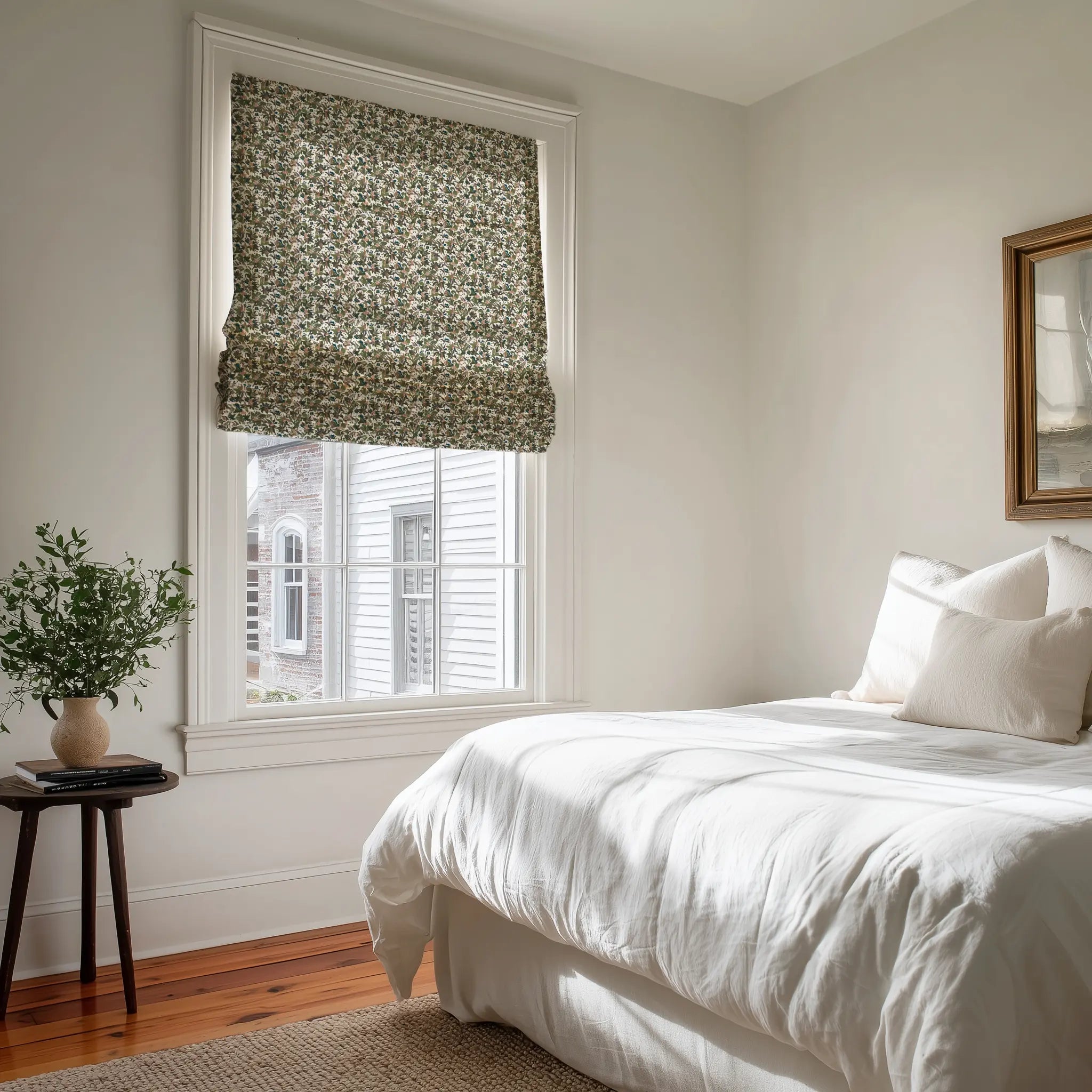 Eden Olive fabric by Emily Daws β Flora Collection, available by the yard for drapery and upholstery