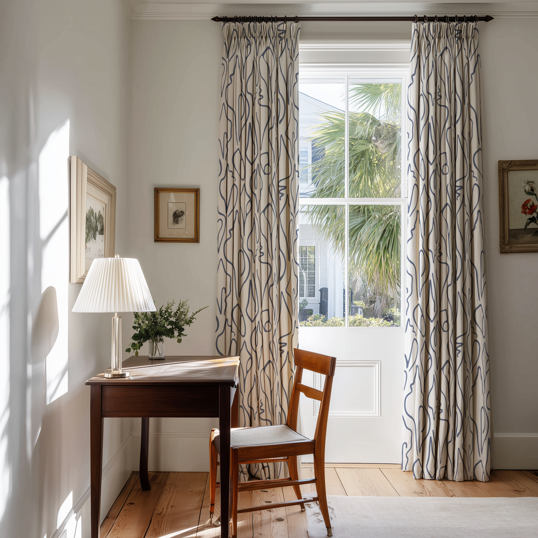 Edisto Fabric in Ink