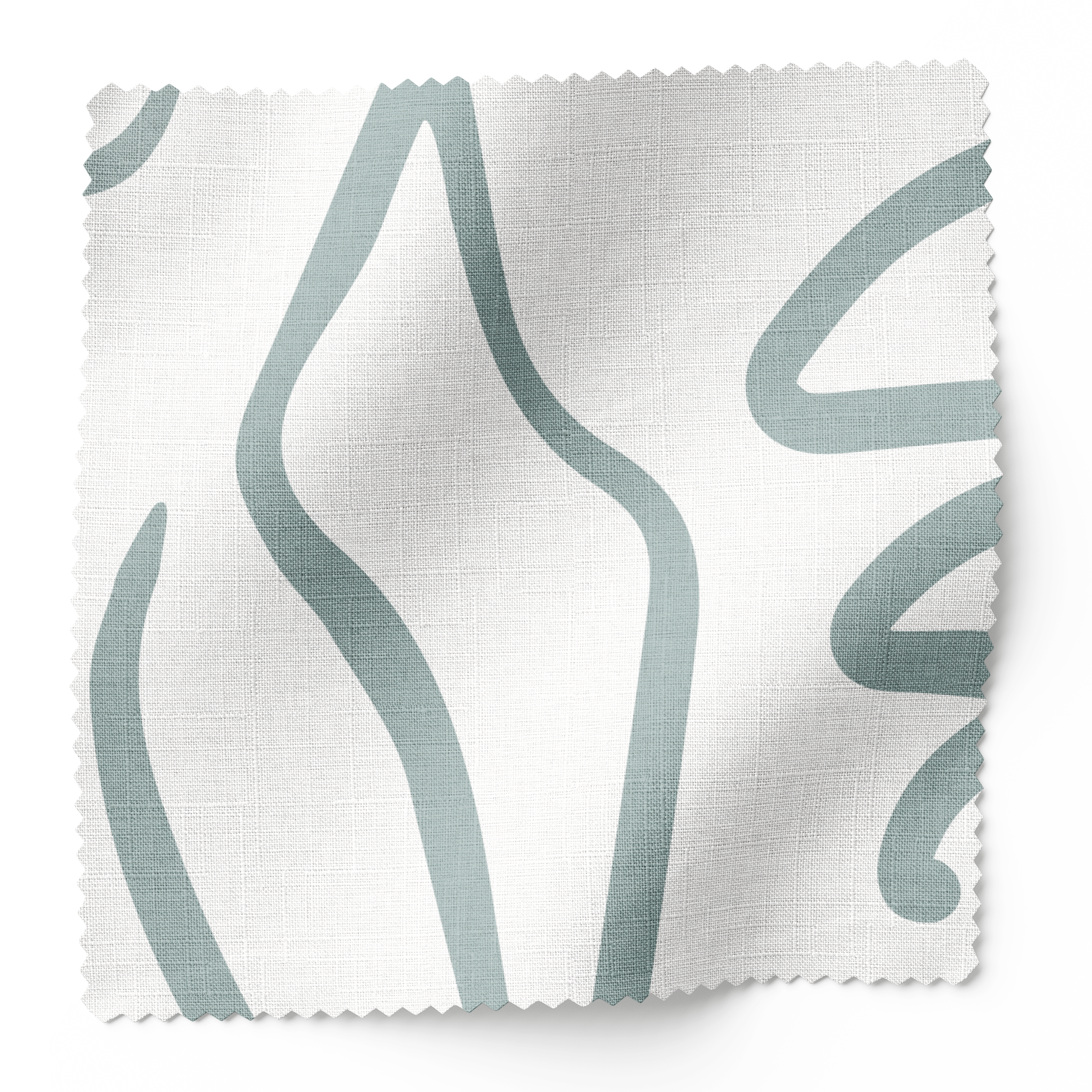 Edisto fabric swatch in Turquoise by Emily Daws β 6x6 Belgian linen sample, Sea Island Collection