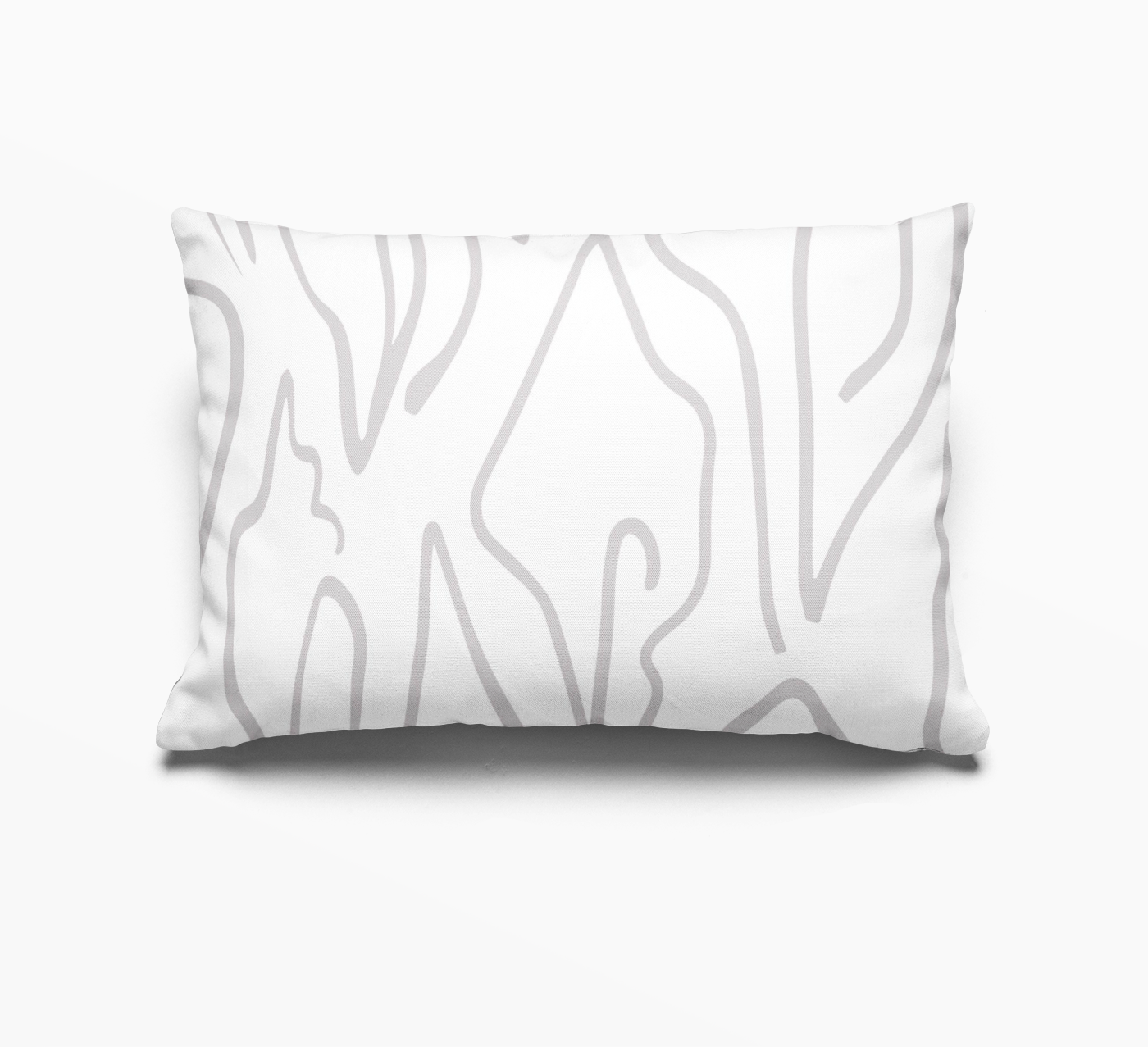 Single accent pillow showcasing an original Emily Daws textile pattern on Belgian linen