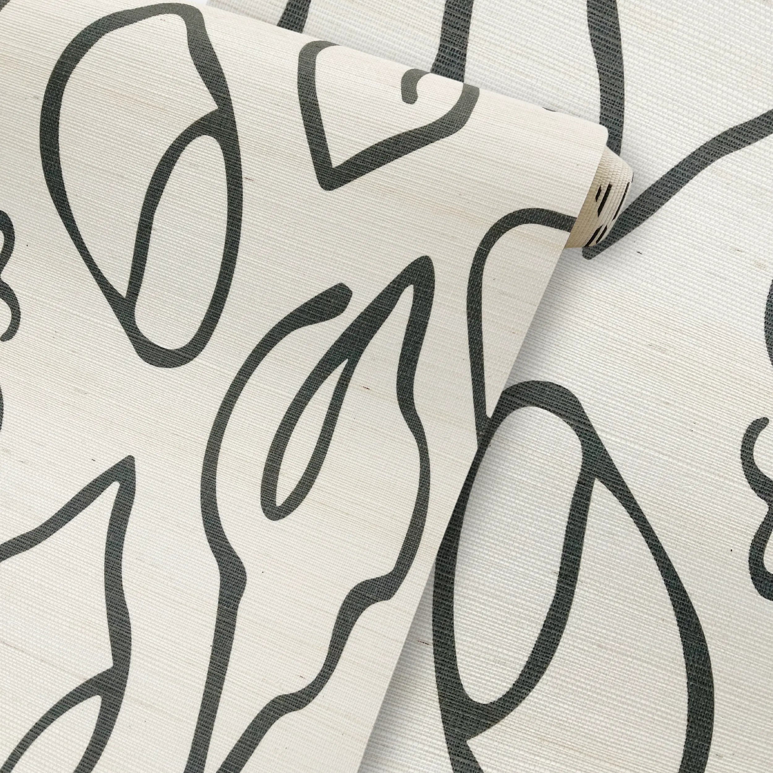 Grasscloth wallcovering by Emily Daws, designed for interior designers seeking bespoke Southern-inspired interiors.