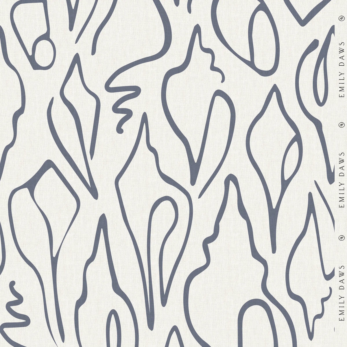 Edisto fabric in Ink by Emily Daws styled in an interior — Sea Island Collection