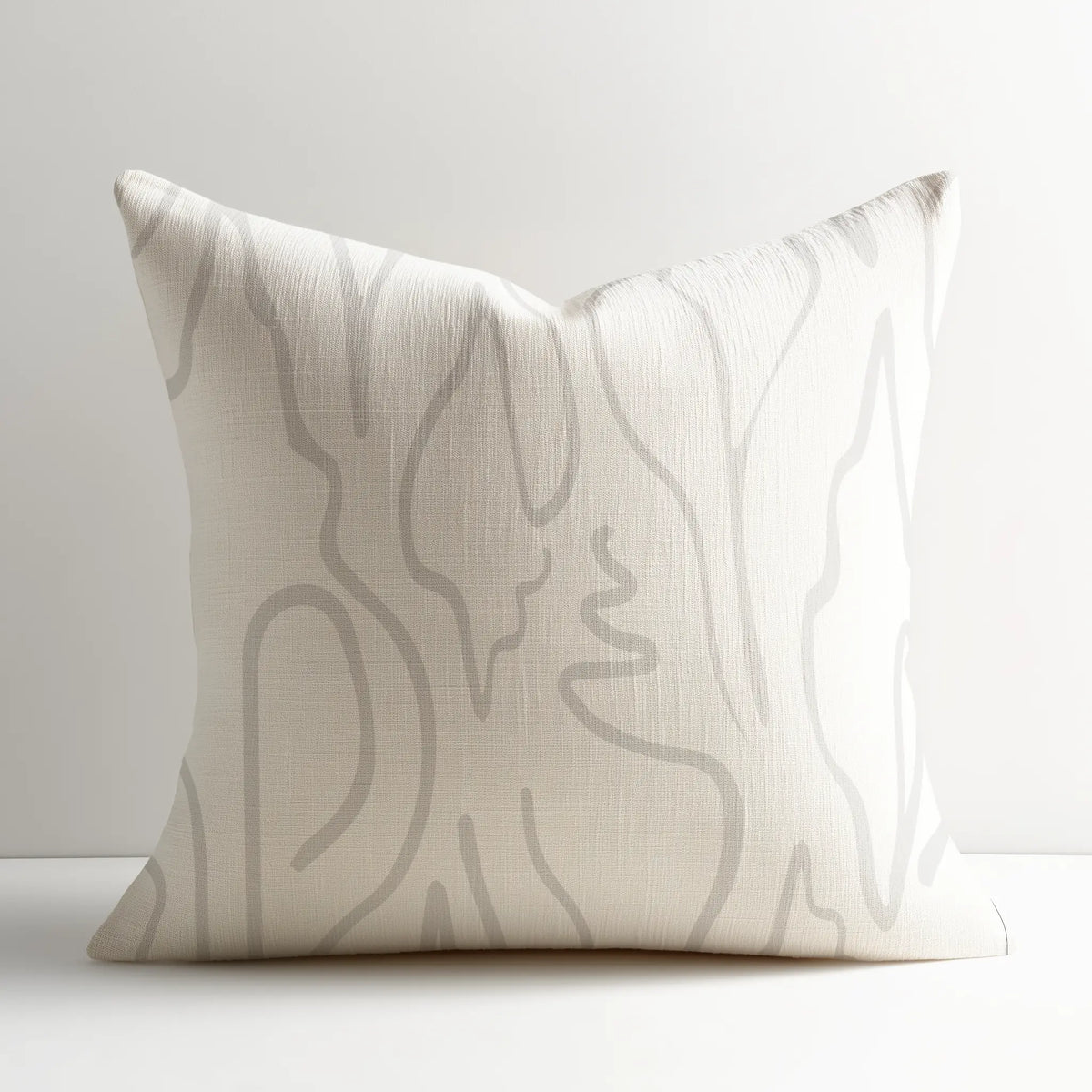 Emily Daws Edisto pillows in Fog β original pattern, feather and down insert