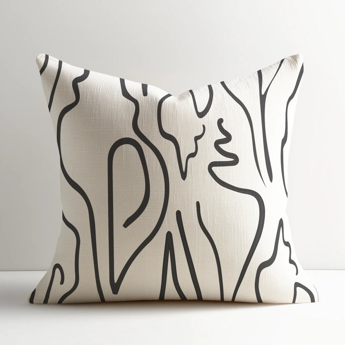 Emily Daws Edisto pillows in Jet β original pattern, feather and down insert