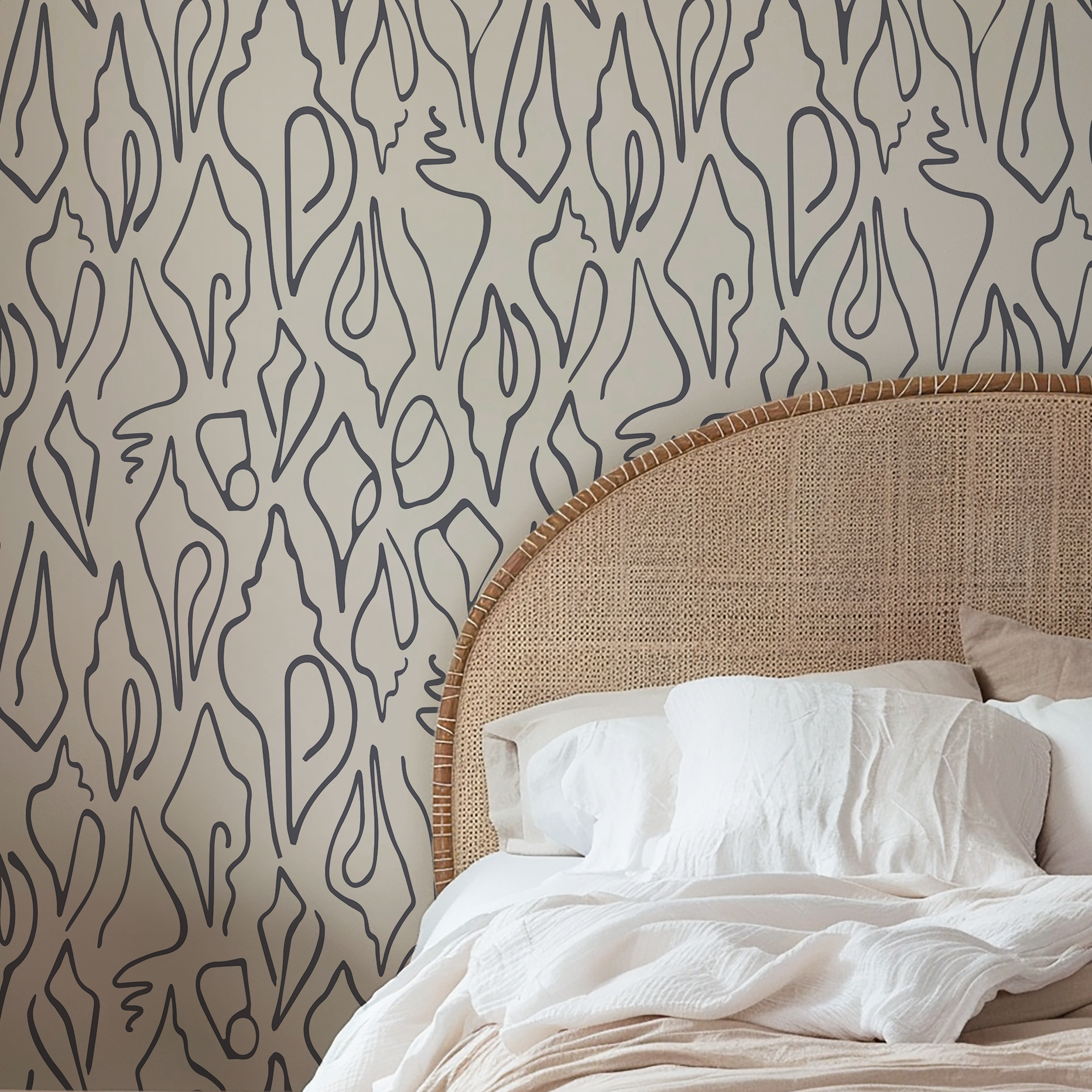 Bespoke smooth wallpaper by Emily Daws, crafted on clay-coated paper for artful, refined interior design projects.