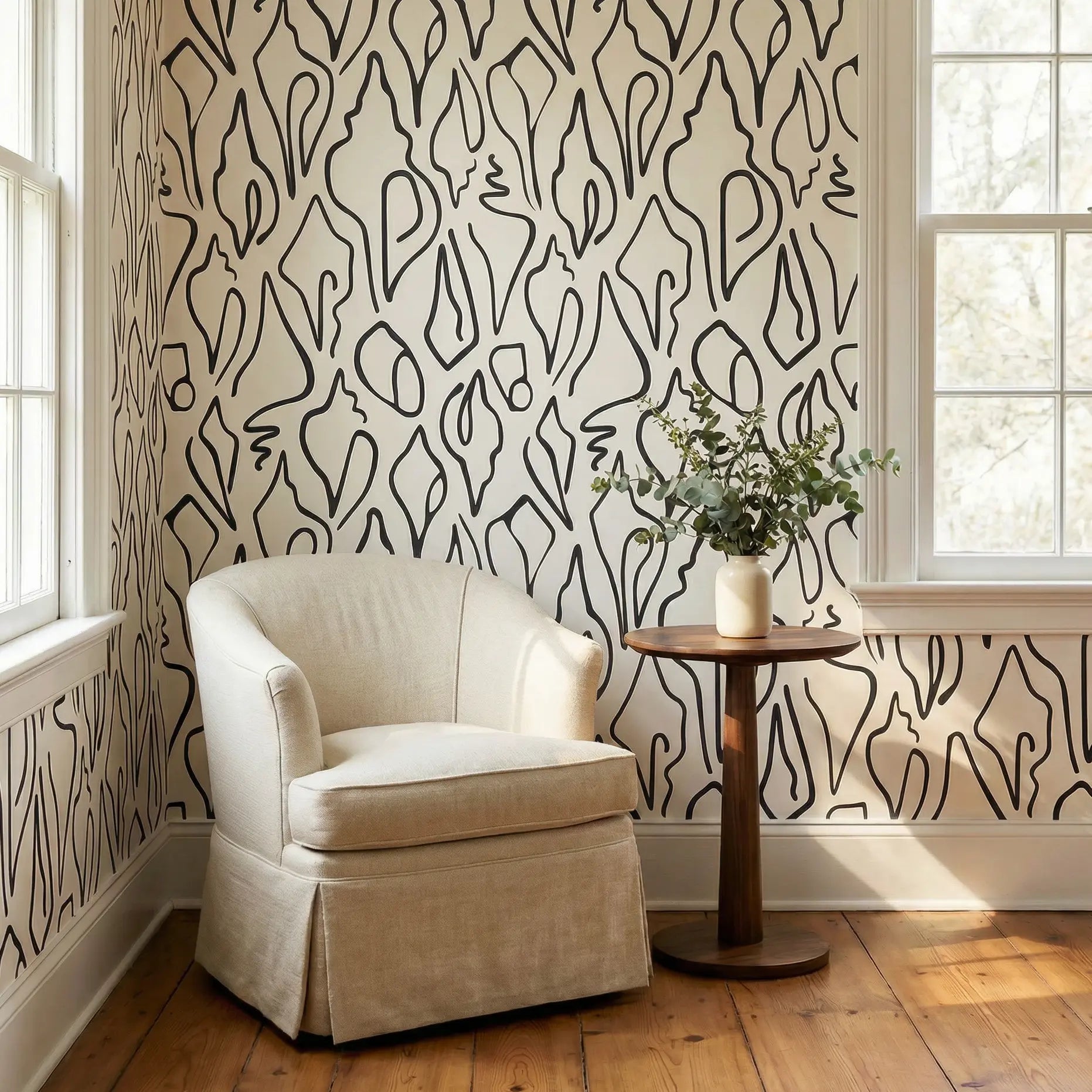 Edisto Wallpaper in Jet