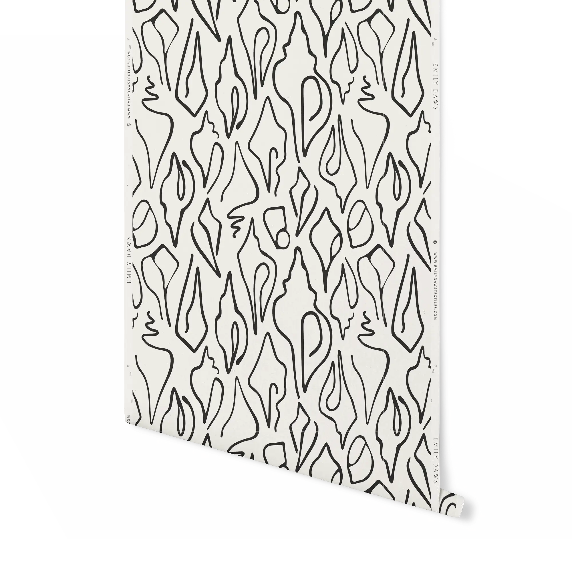 Bespoke smooth wallpaper by Emily Daws, crafted on clay-coated paper for artful, refined interior design projects.