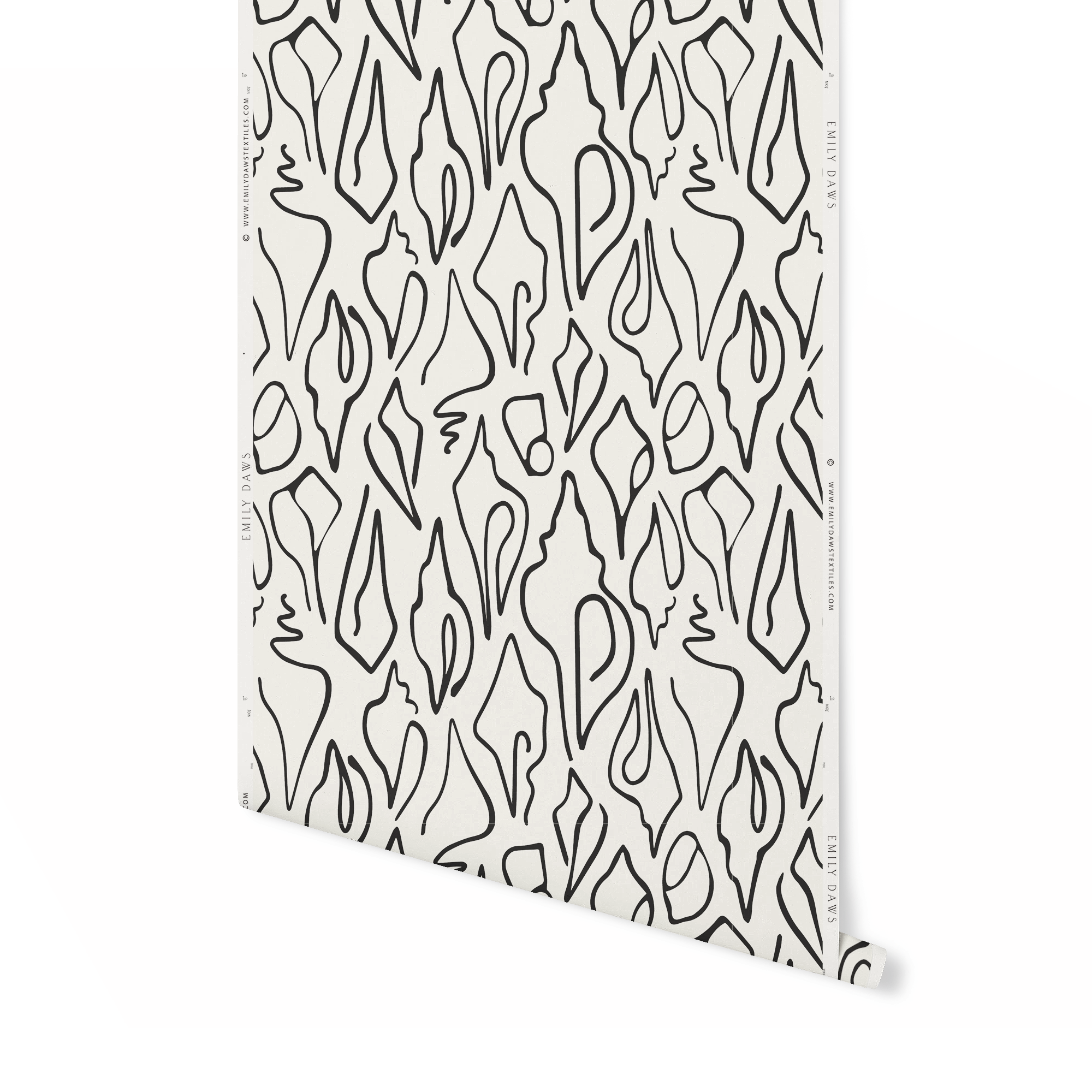 Bespoke smooth wallpaper by Emily Daws, crafted on clay-coated paper for artful, refined interior design projects.